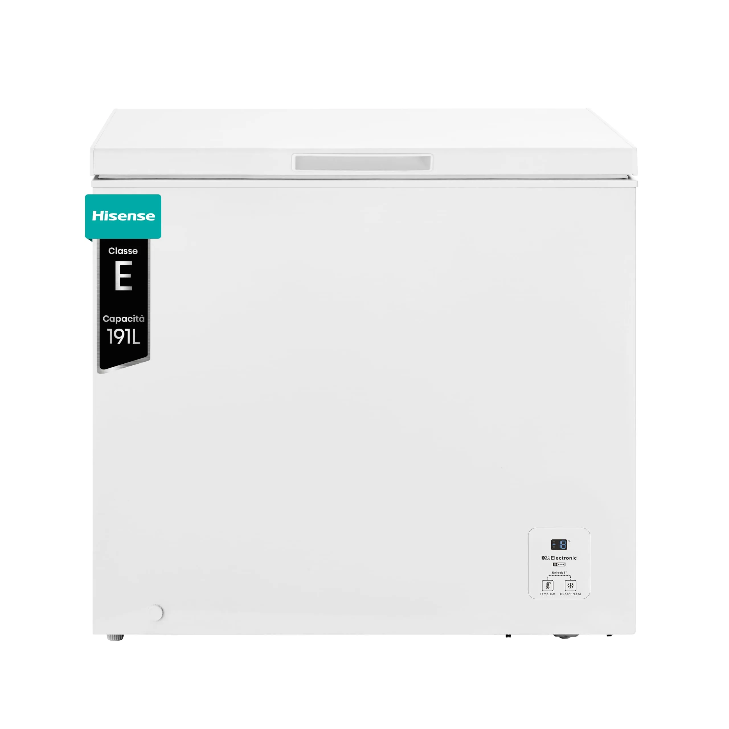 Hisense MCF189E1 Congelatore a pozzetto 191 Litri, Classe E, Bianco - immagine 1