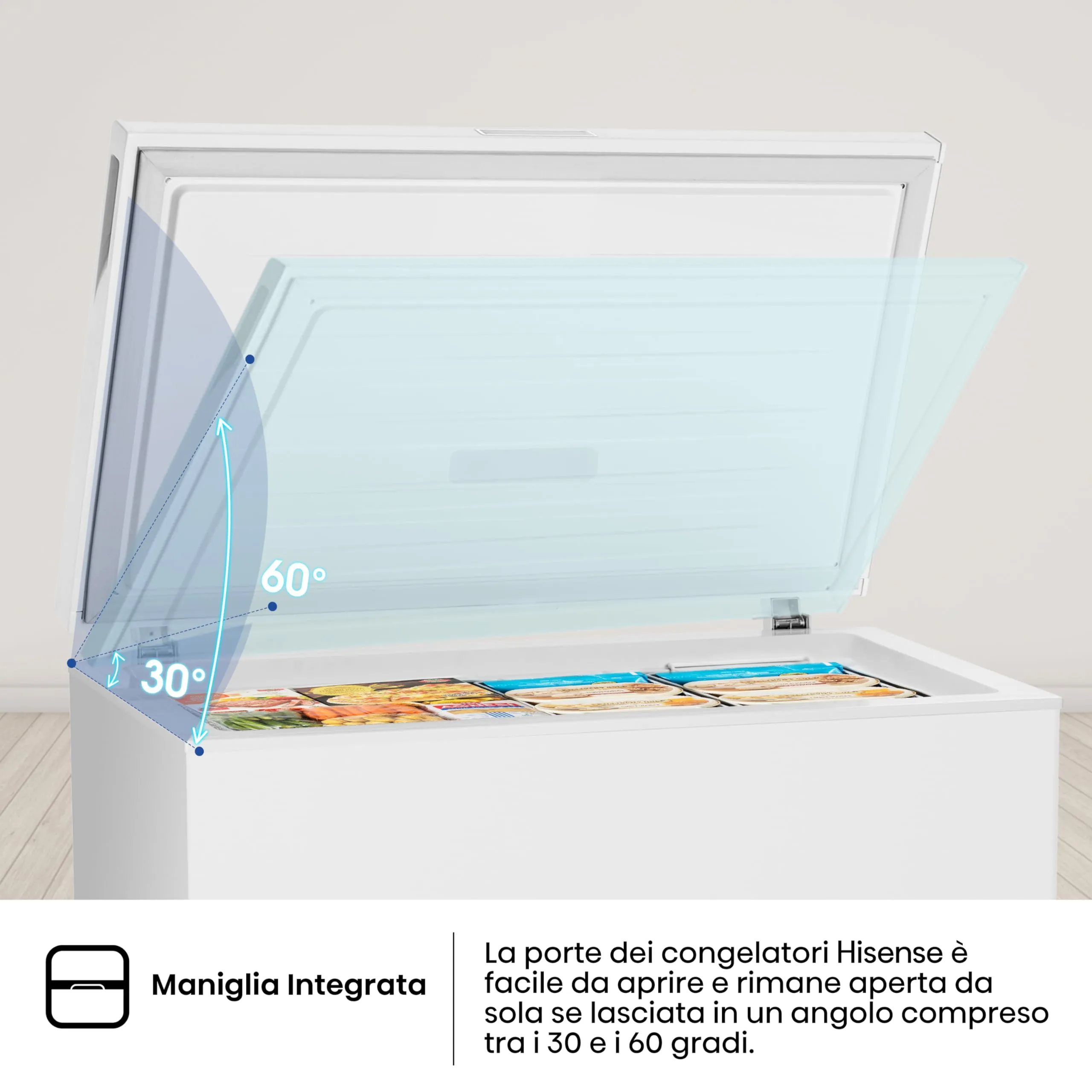 Hisense MCF189E1 Congelatore a pozzetto 191 Litri, Classe E, Bianco - immagine 4