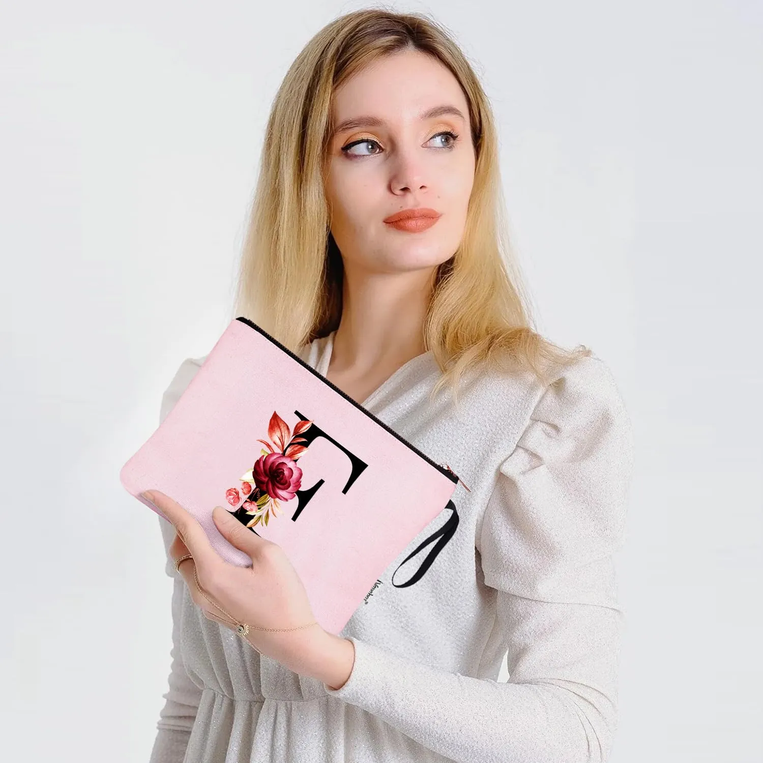 Vavabox Beauty Case con Iniziale K, Rosa - immagine 6