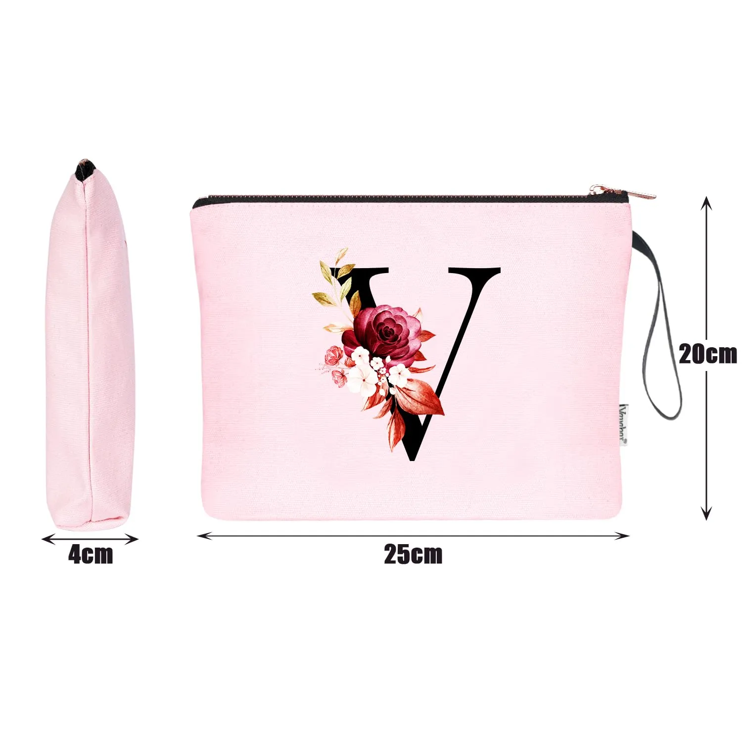 Vavabox Beauty Case con Iniziali Personalizzate, Rosa (V) - immagine 2