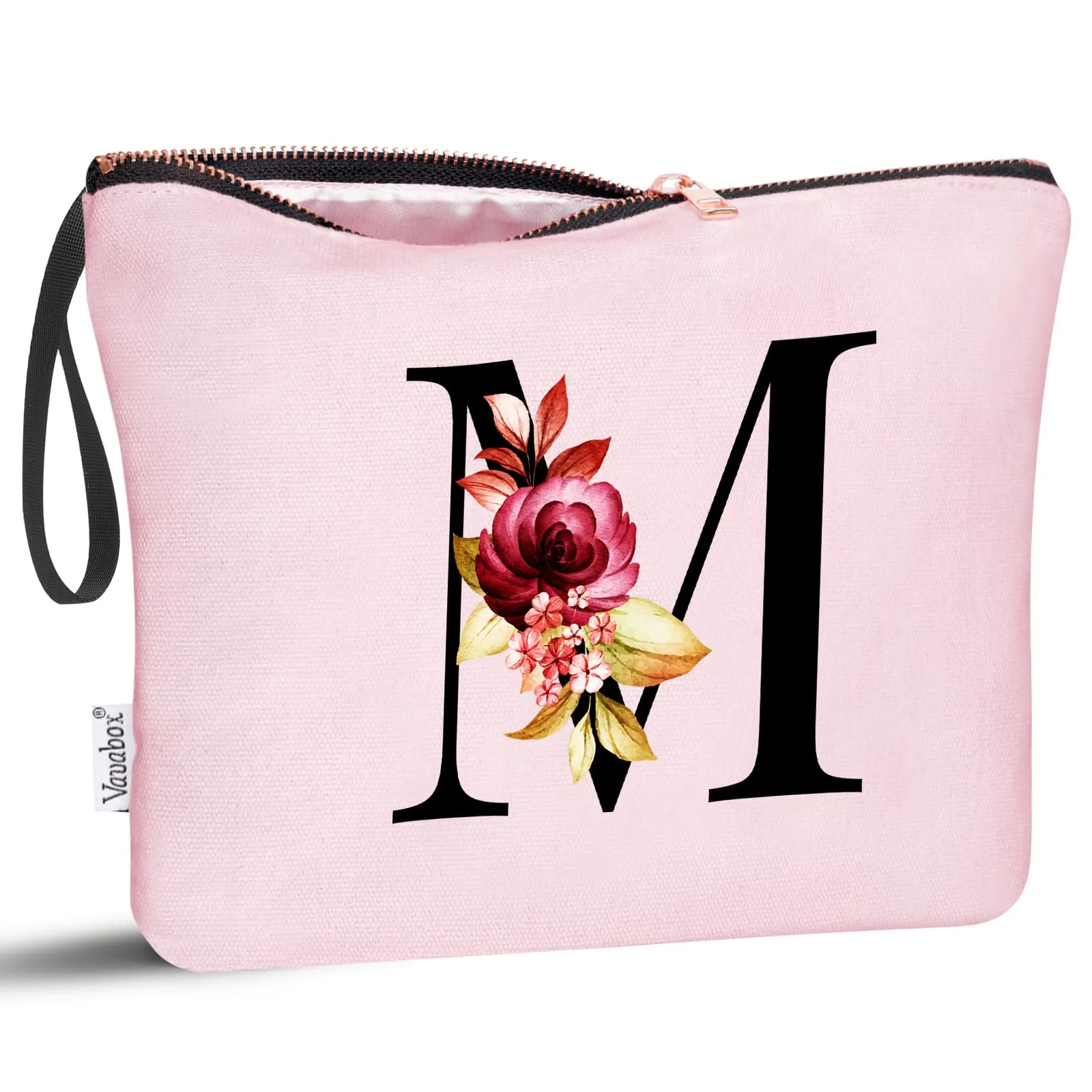 Vavabox Beauty Case con Iniziali Personalizzate, M, Rosa - immagine 1
