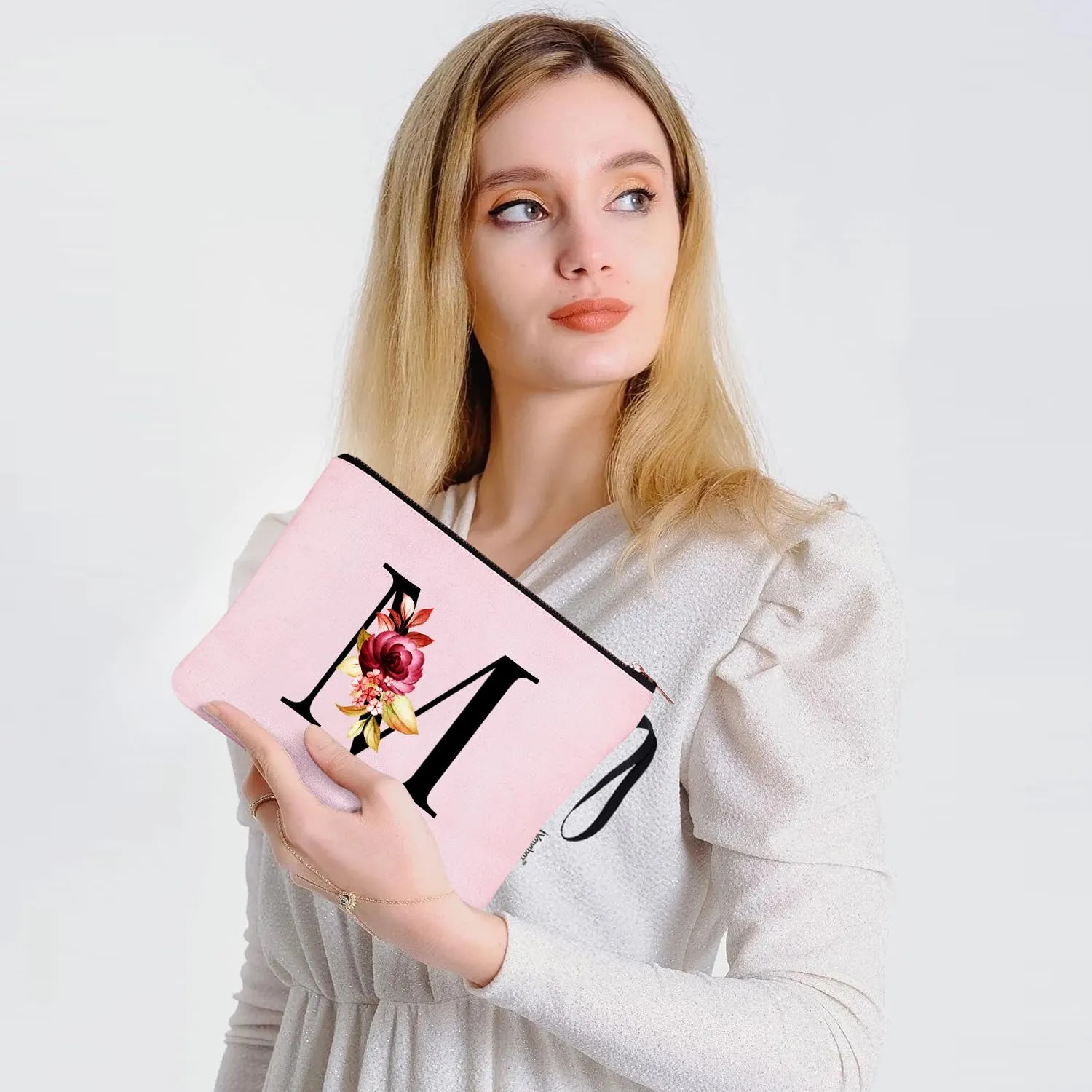 Vavabox Beauty Case con Iniziali Personalizzate, M, Rosa - immagine 6