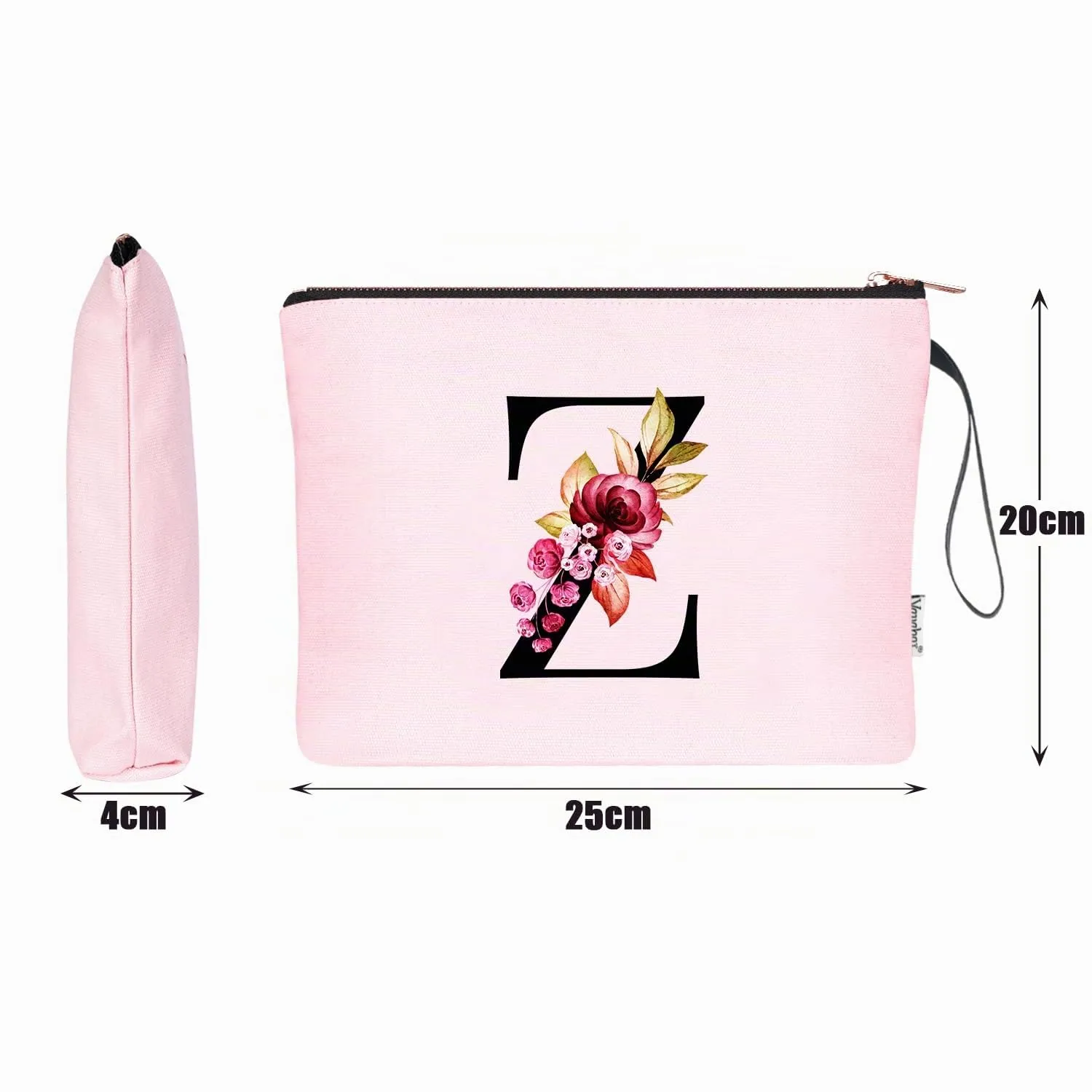 Vavabox Beauty Case con Iniziale Z, Rosa - immagine 2