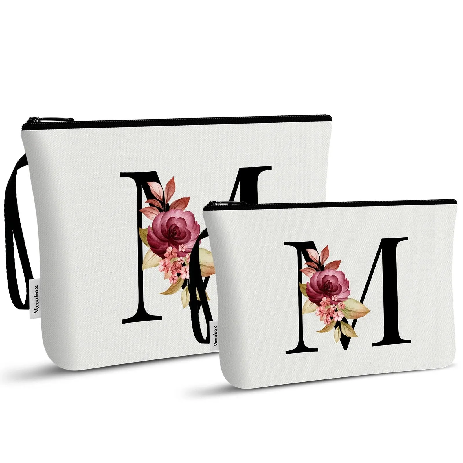 Vavabox Beauty Case con Iniziali Personalizzate (M, 02-Bianco 2 Pezzi) - immagine 1