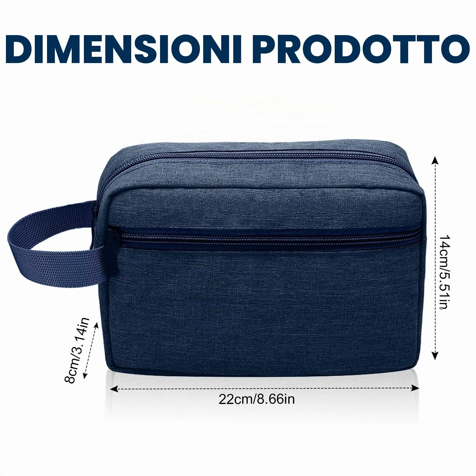 Aucuu Borsa da Toilette Grande per Uomo e Donna, Beauty Case da Viaggio Resistente all'Acqua, Trousse per Barba e Kit Doppio - immagine 2