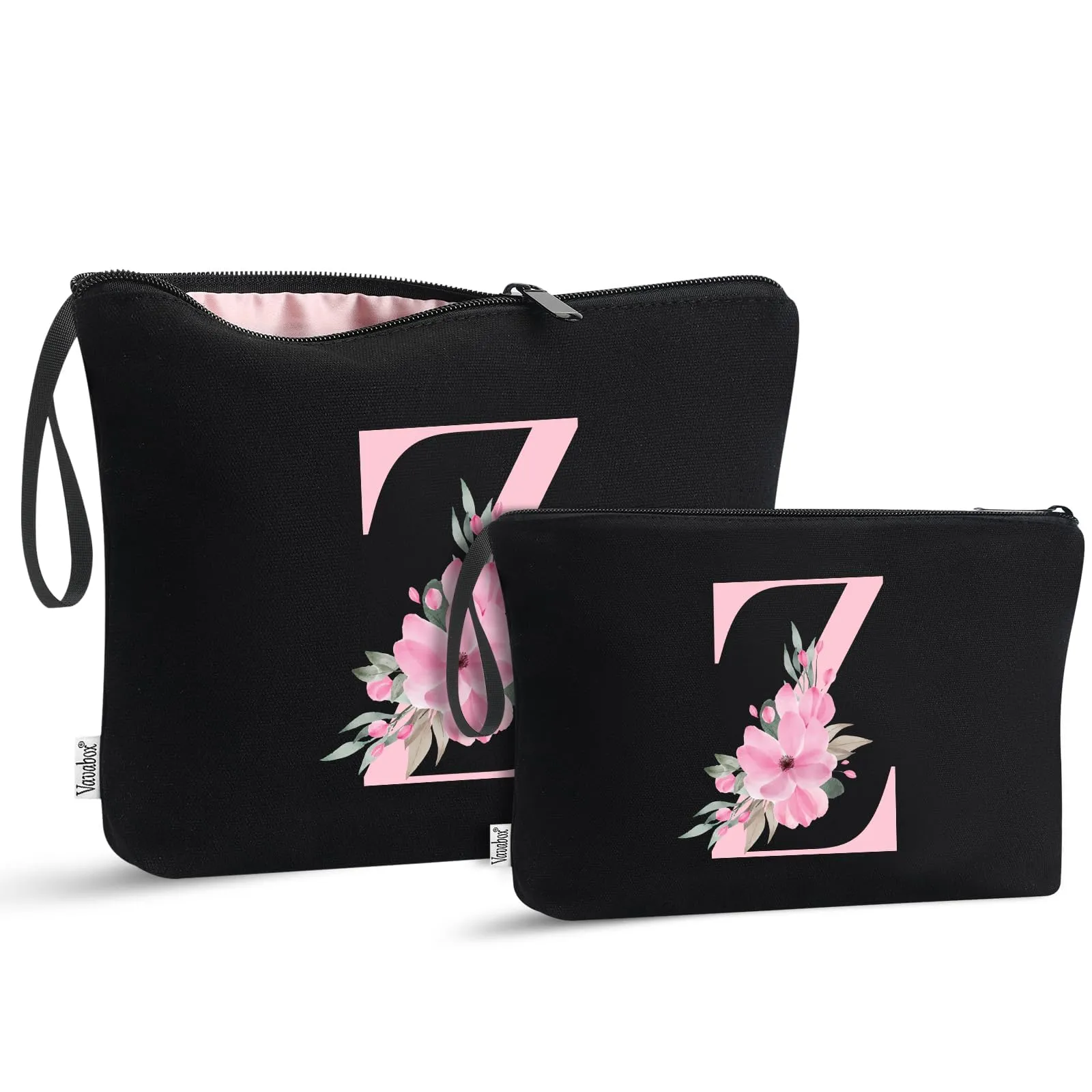 Vavabox Beauty Case con Iniziali Personalizzate Z, Nero 2 Pezzi - immagine 1