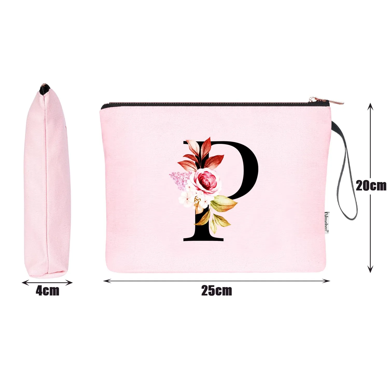 Vavabox Beauty Case con Iniziali Personalizzate, Rosa, S - immagine 2