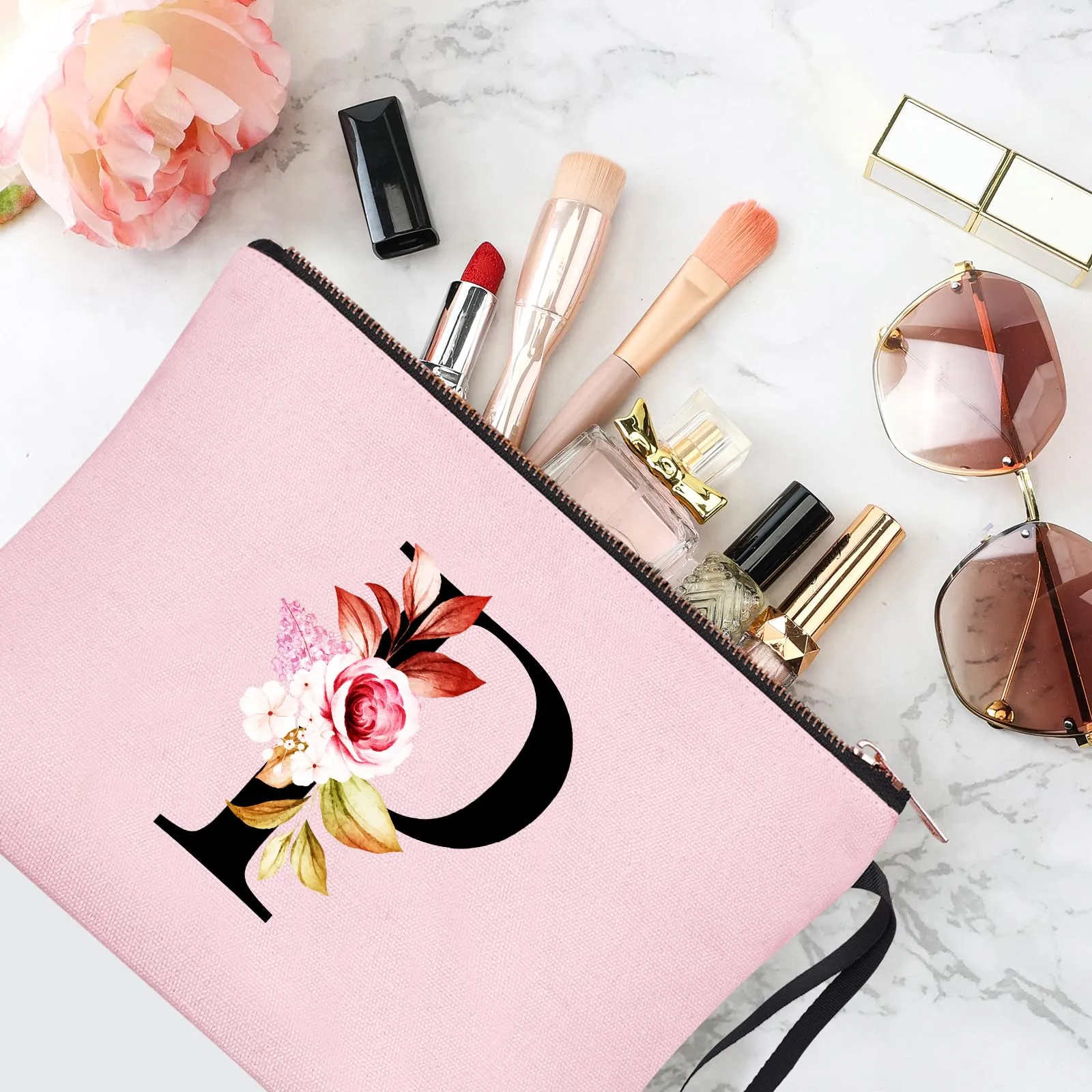 Vavabox Beauty Case con Iniziali Personalizzate, Rosa, S - immagine 5
