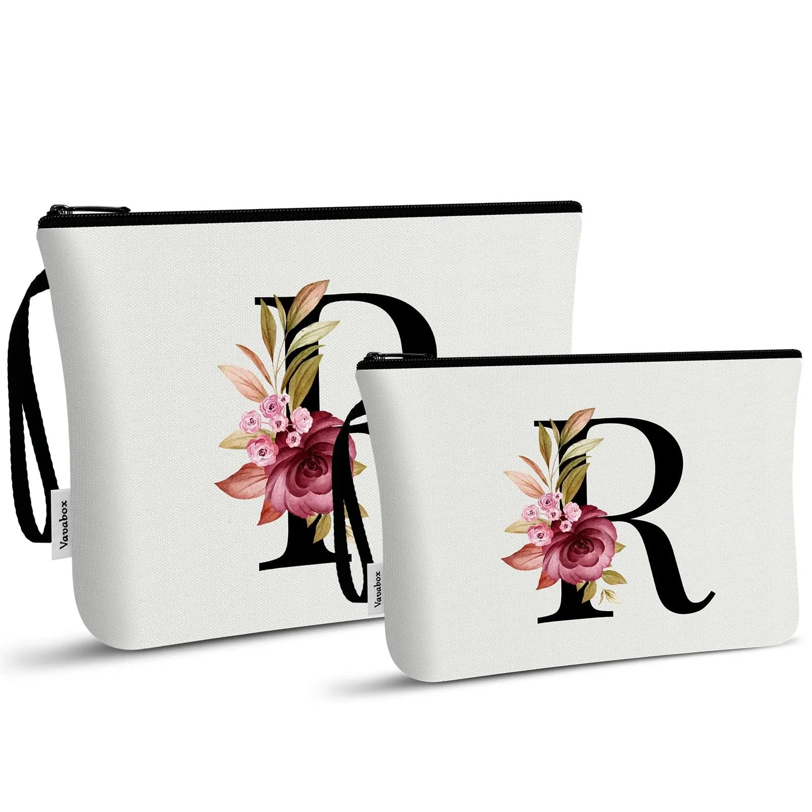 Vavabox Beauty Case con Iniziali Personalizzate, Bianco, 2 Pezzi - immagine 1