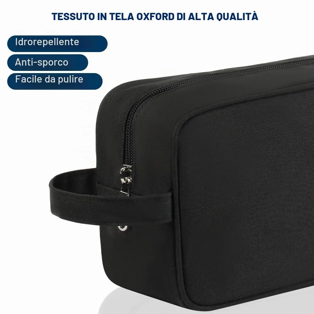 Aucuu Borsa da Toilette Beauty Case da Viaggio Resistente all'Acqua per Uomo e Donna - immagine 8