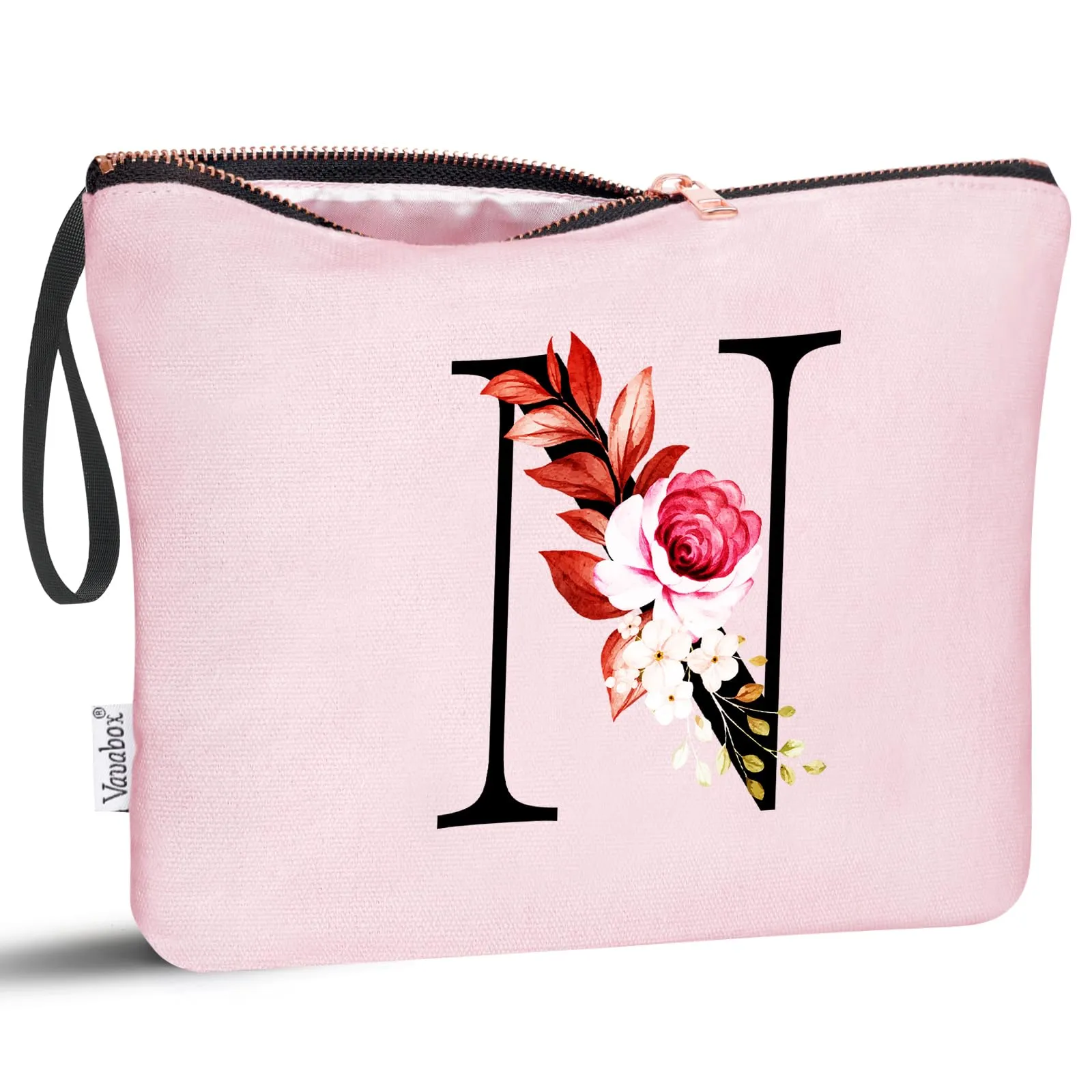 Vavabox Beauty Case con Iniziale N, Rosa - immagine 1