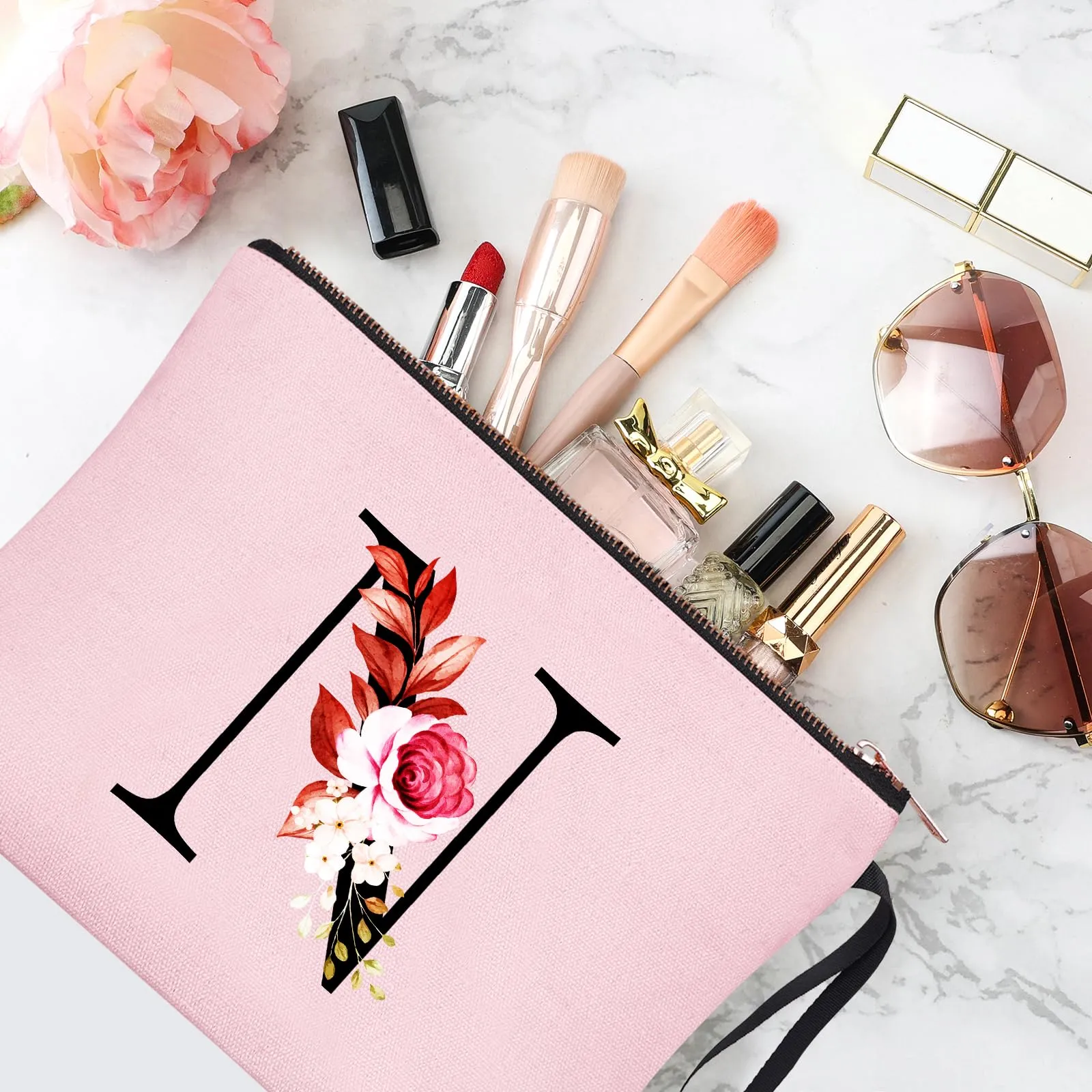 Vavabox Beauty Case con Iniziale N, Rosa - immagine 5