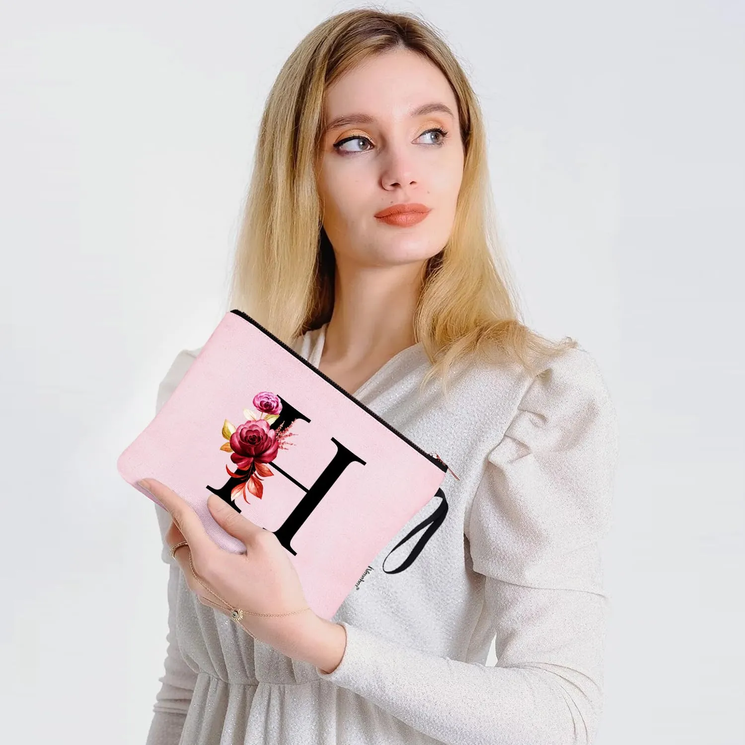 Vavabox Beauty Case con Iniziale Personalizzata H, Rosa - immagine 6
