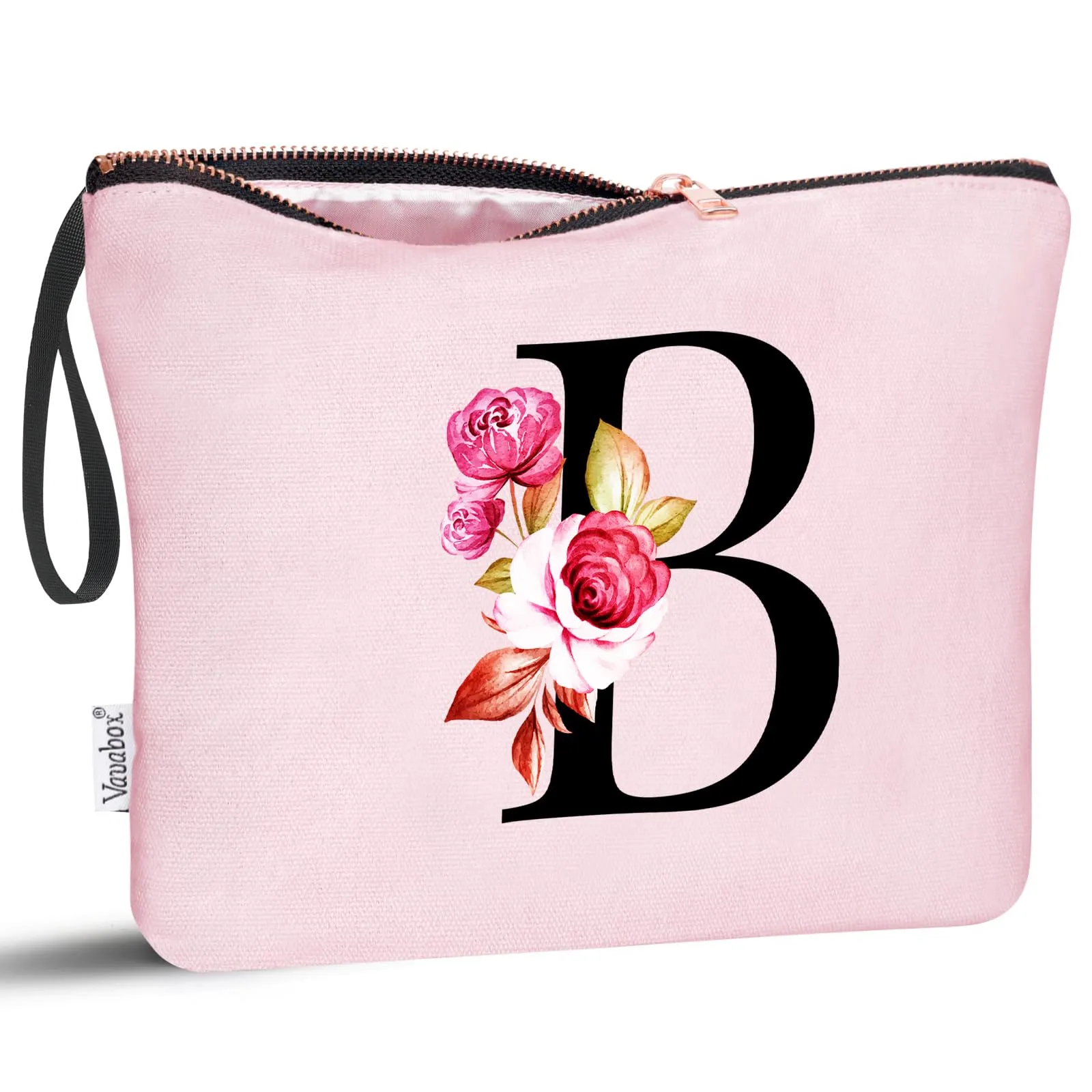 Vavabox Beauty Case con Iniziale Personalizzata (B, Rosa) - immagine 1