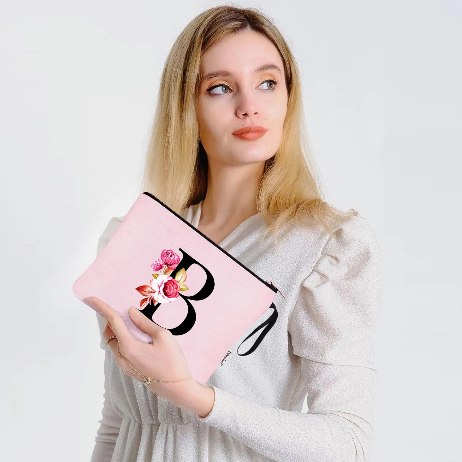 Vavabox Beauty Case con Iniziale Personalizzata (B, Rosa) - immagine 6
