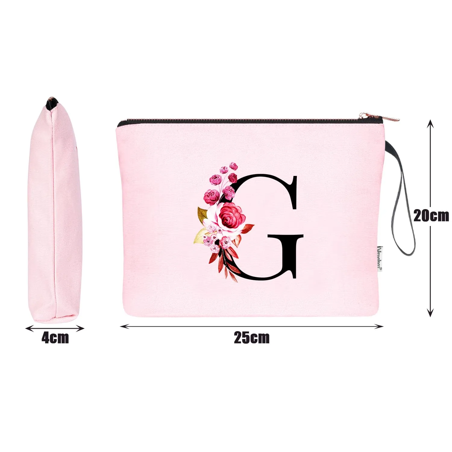 Vavabox Beauty Case con Iniziale Personalizzata G, Rosa - immagine 2