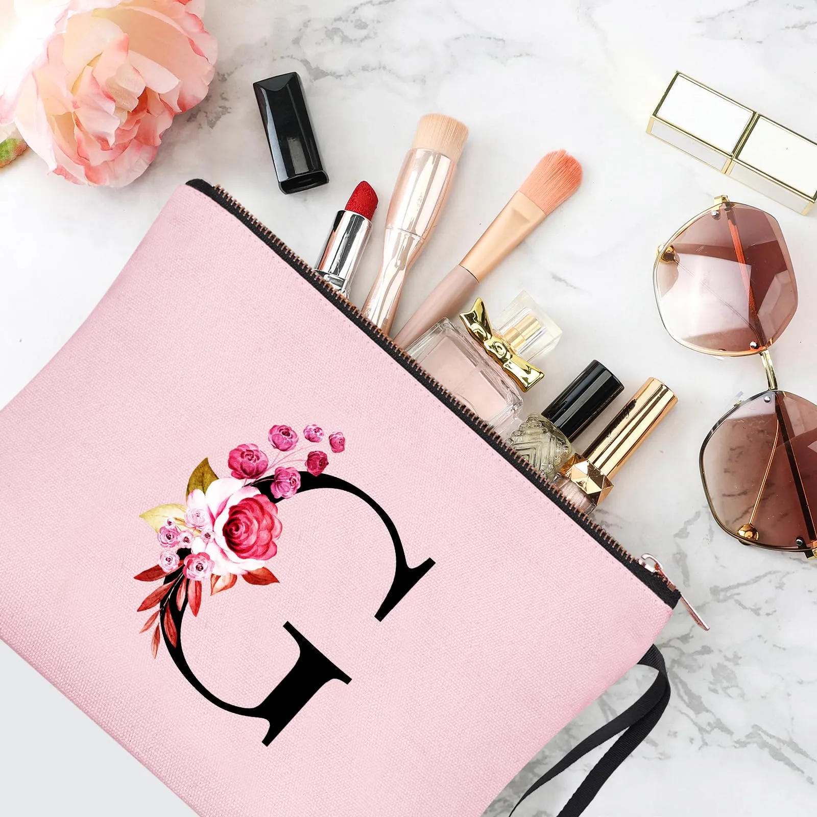 Vavabox Beauty Case con Iniziale Personalizzata G, Rosa - immagine 5