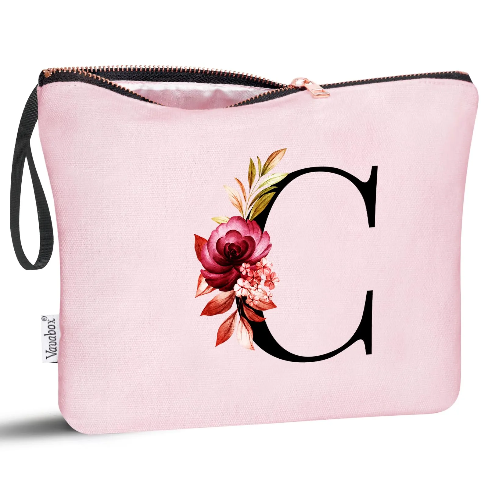 Vavabox Beauty Case con Iniziali Personalizzate (C, Rosa) - immagine 1