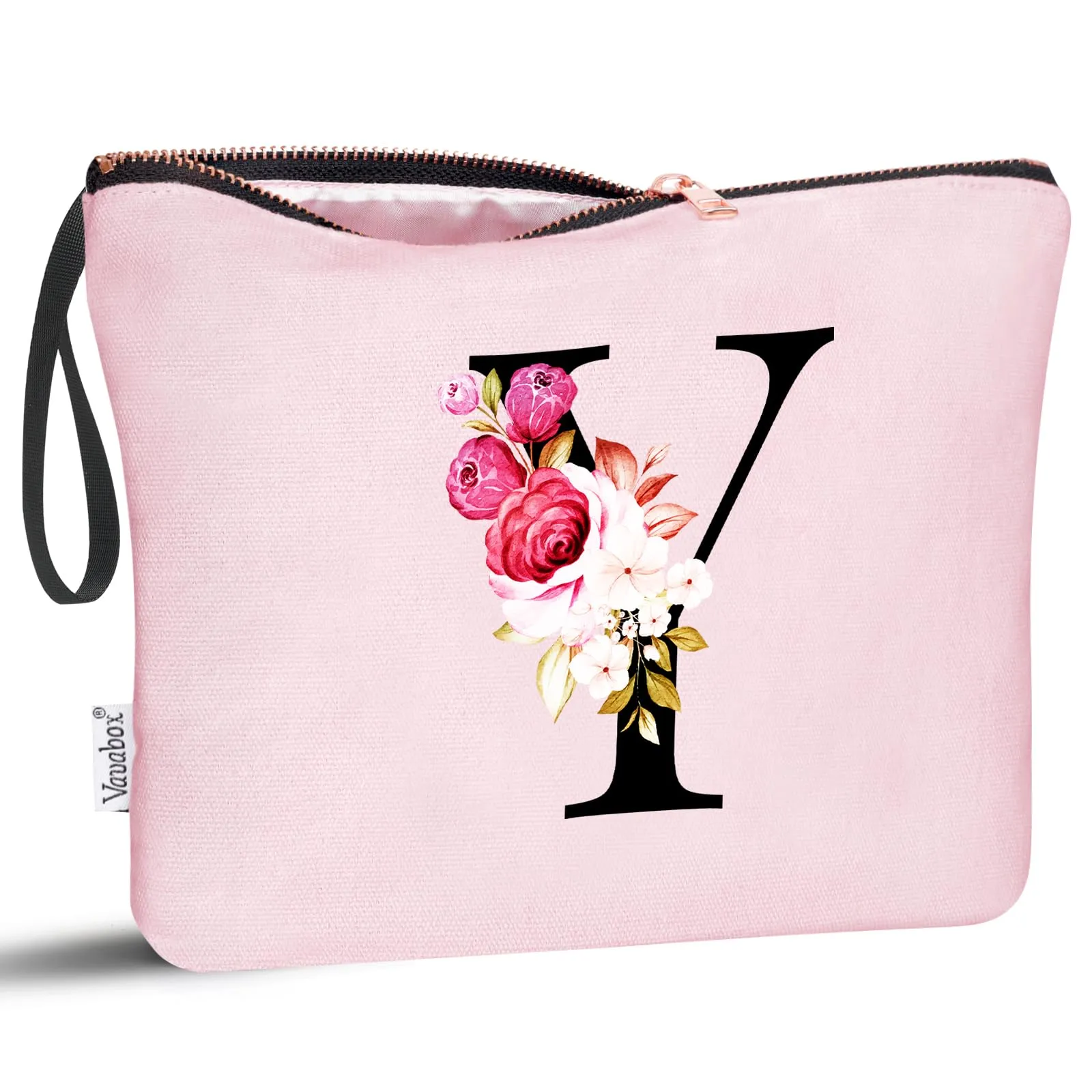 Vavabox Beauty Case con Iniziale Personalizzata Y, Rosa - immagine 1
