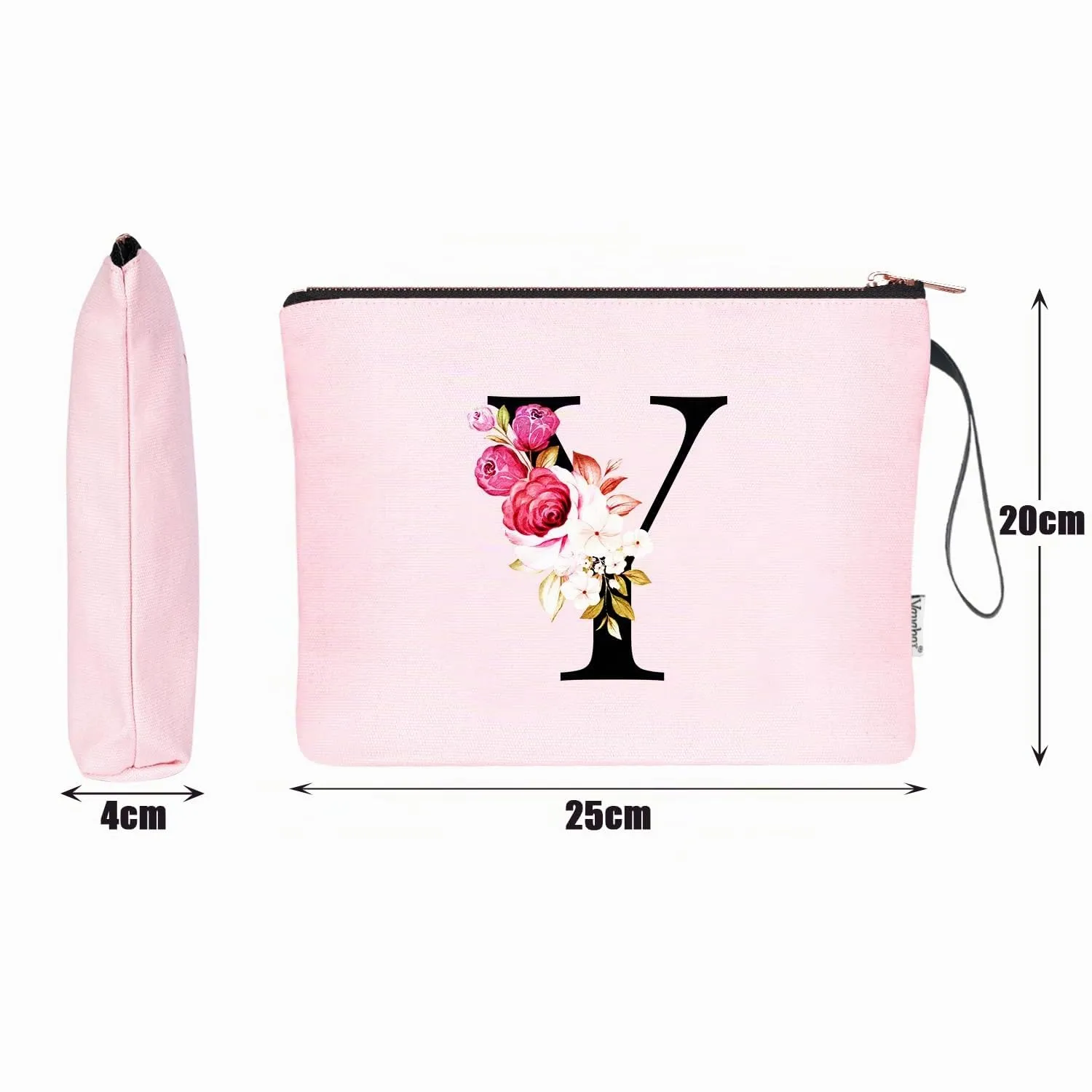 Vavabox Beauty Case con Iniziale Personalizzata Y, Rosa - immagine 2