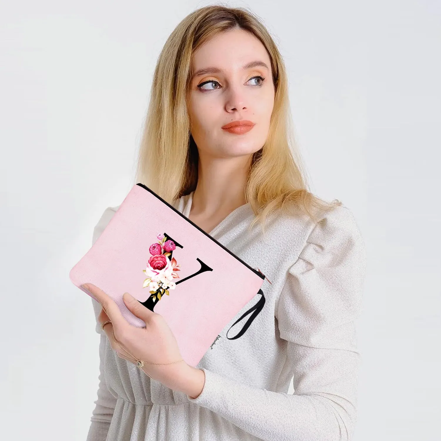 Vavabox Beauty Case con Iniziale Personalizzata Y, Rosa - immagine 6