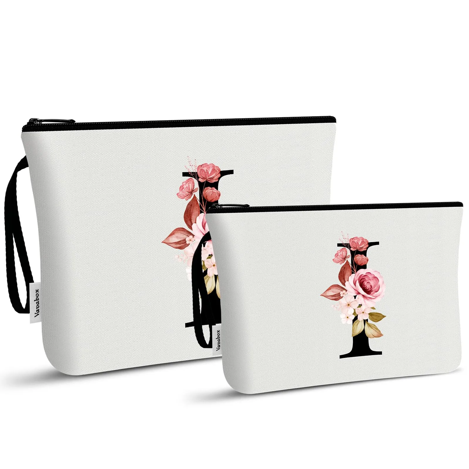 Vavabox Beauty Case con Iniziali Personalizzate (I, 02-Bianco 2 Pezzi) - immagine 1