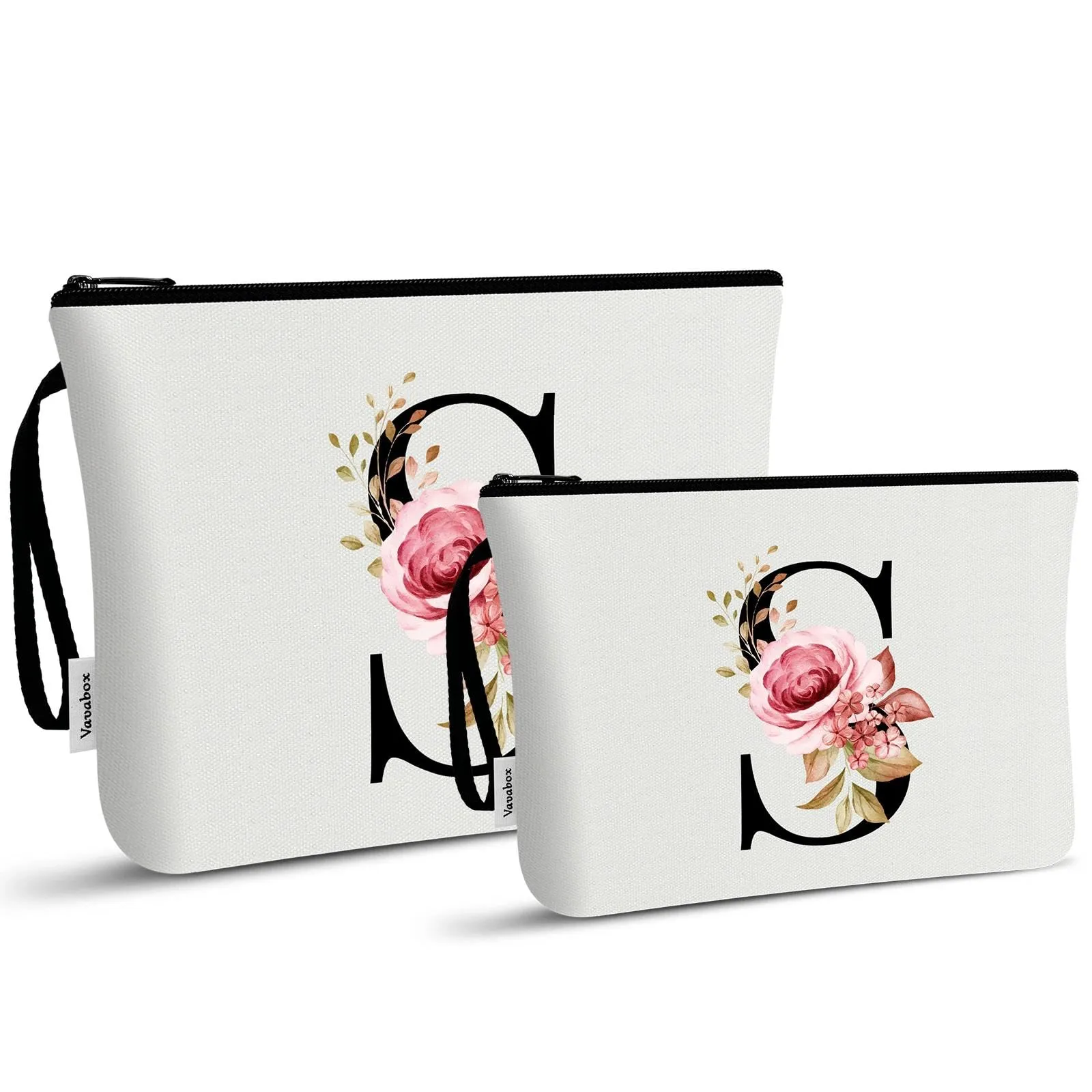 Vavabox Beauty Case con Iniziali Personalizzate, Bianco, 2 Pezzi - immagine 1