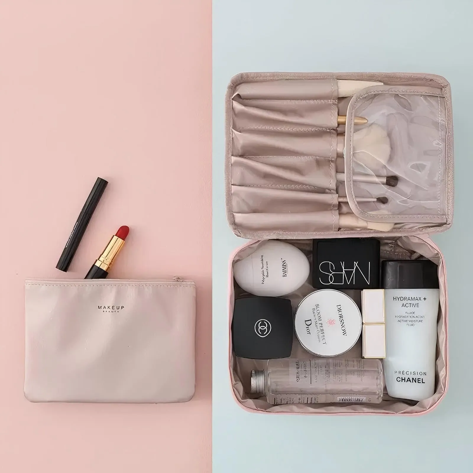 Anybird Borsa da Trucco Organizer per Cosmetici da Viaggio (Blu) - immagine 4