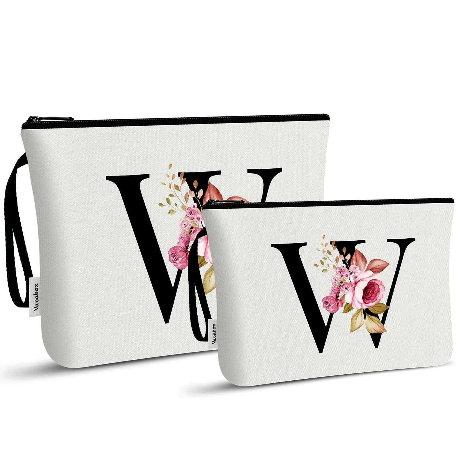 Vavabox Beauty Case con Iniziali Personalizzate, Bianco, 2 Pezzi - immagine 1