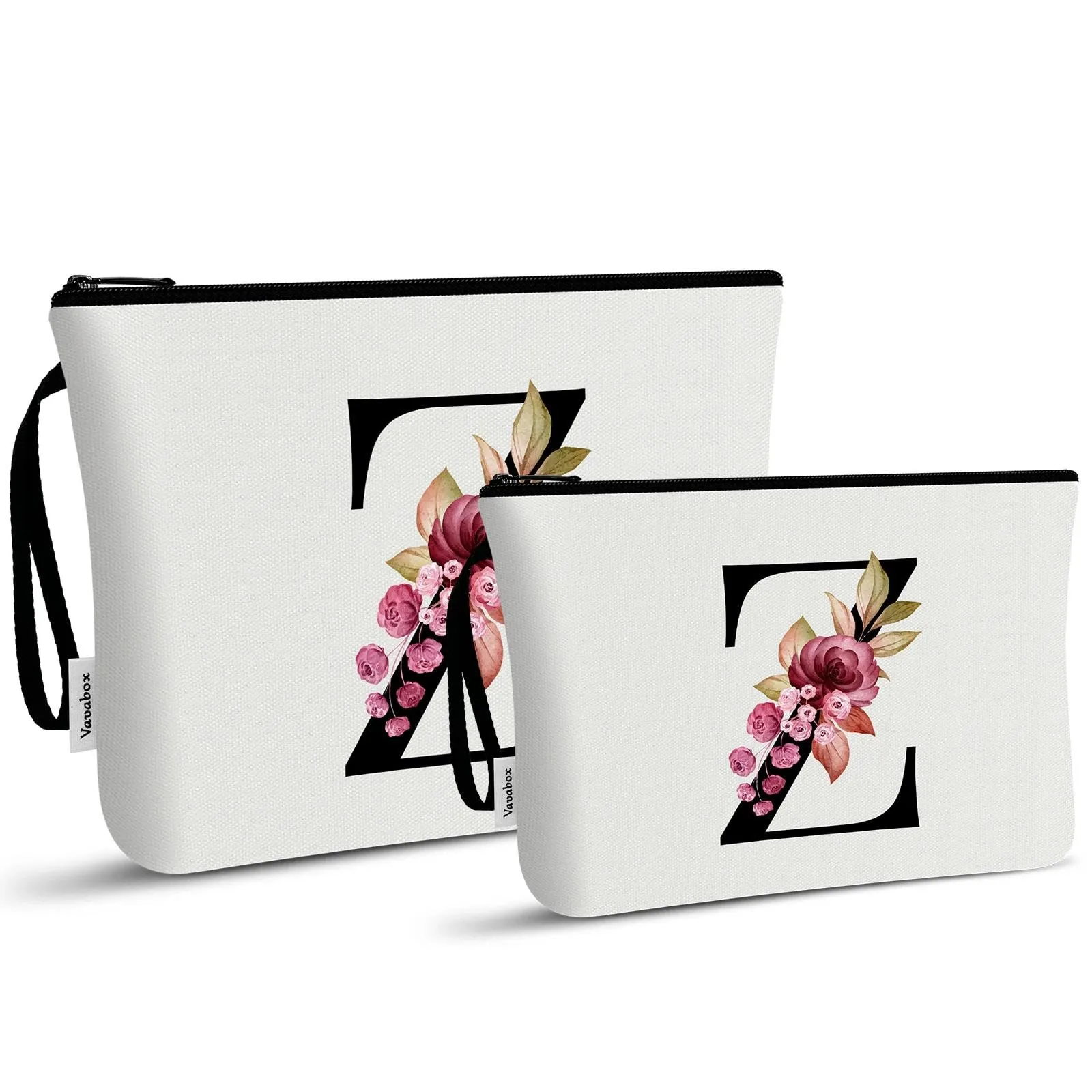Vavabox Beauty Case con Iniziali Personalizzate (Z, 02-Bianco 2 Pezzi) - immagine 1