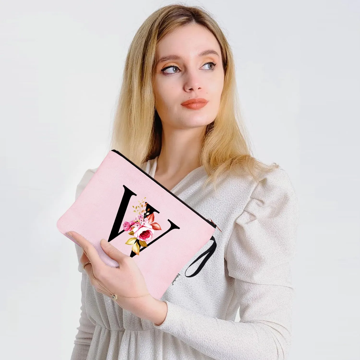 Vavabox Beauty Case con Iniziale Personalizzata W, Rosa - immagine 6