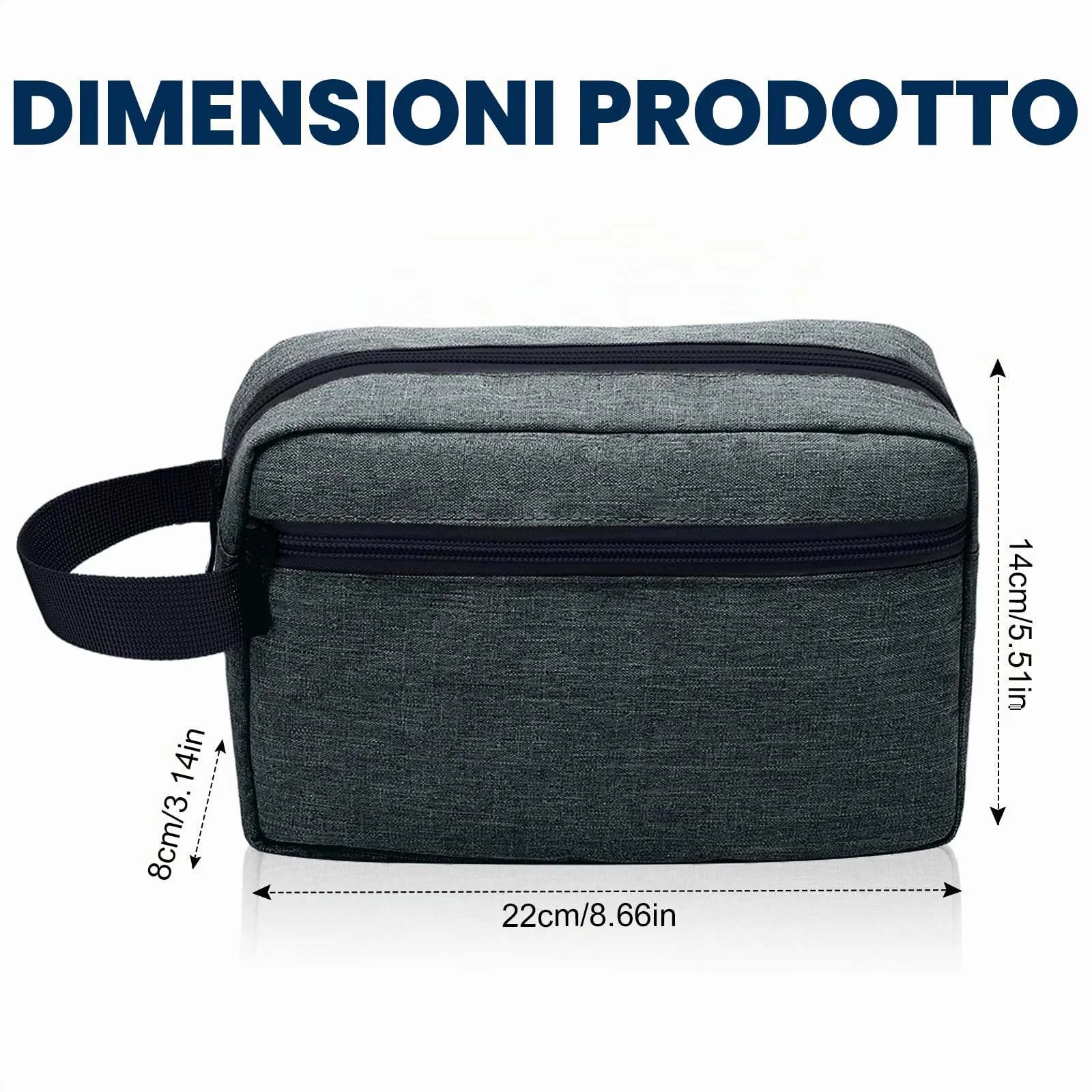 Aucuu Borsa da Toilette Grande per Uomo e Donna, Beauty Case da Viaggio Impermeabile per Barba e Accessori - immagine 2