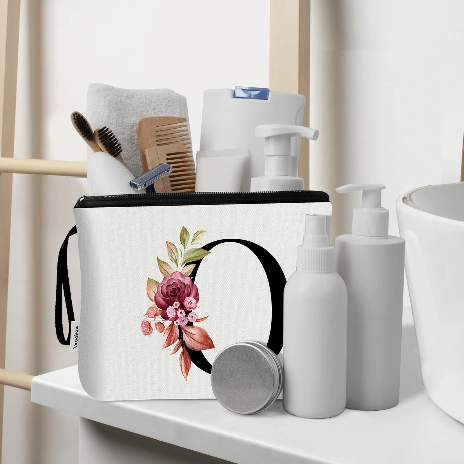 Vavabox Beauty Case con Iniziali Personalizzate, Bianco, 2 Pezzi - immagine 5