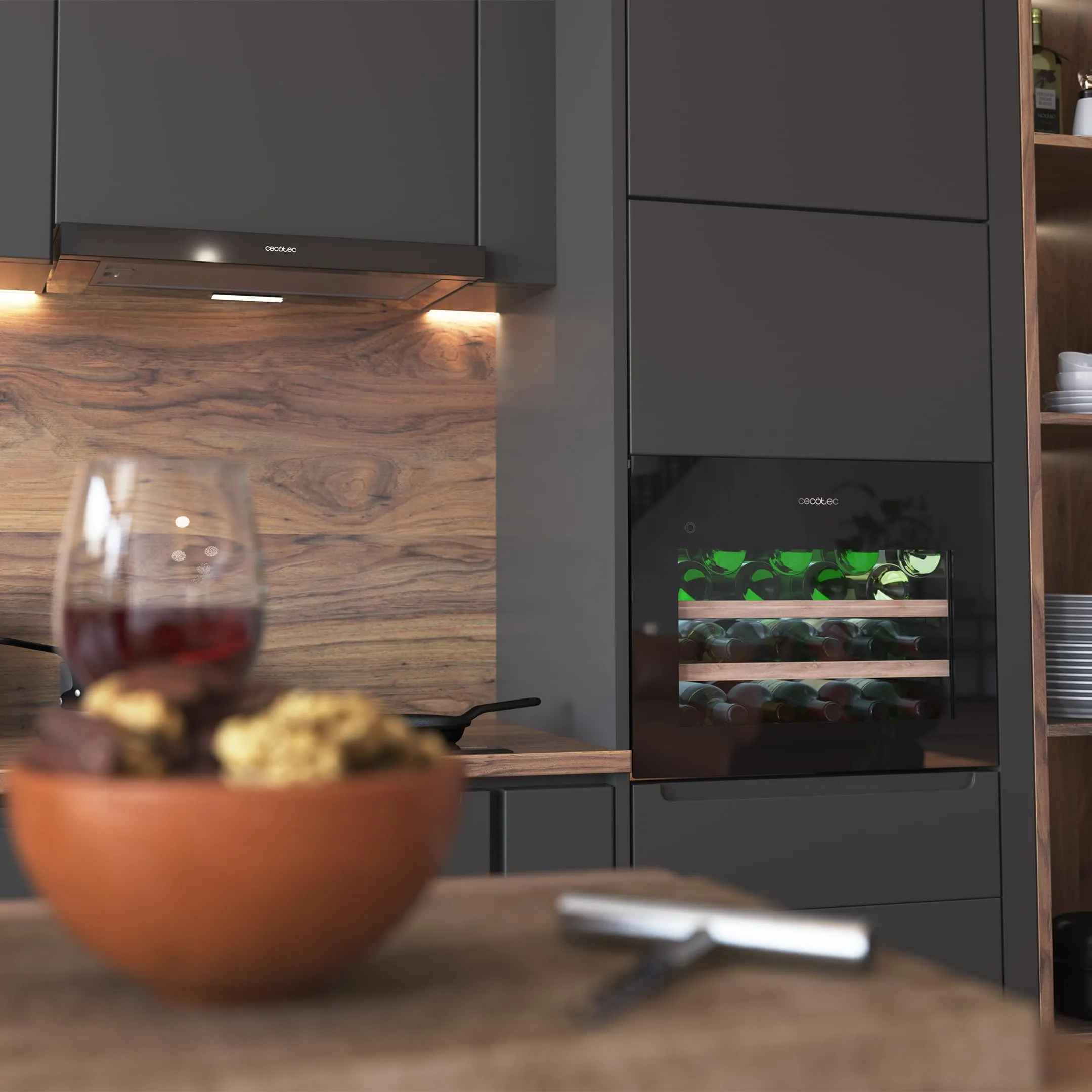 Cecotec Bolero Grandsommelier Bi 28000 Touch Black Compressor Cantinetta Integrabile 28 Bottiglie - immagine 4