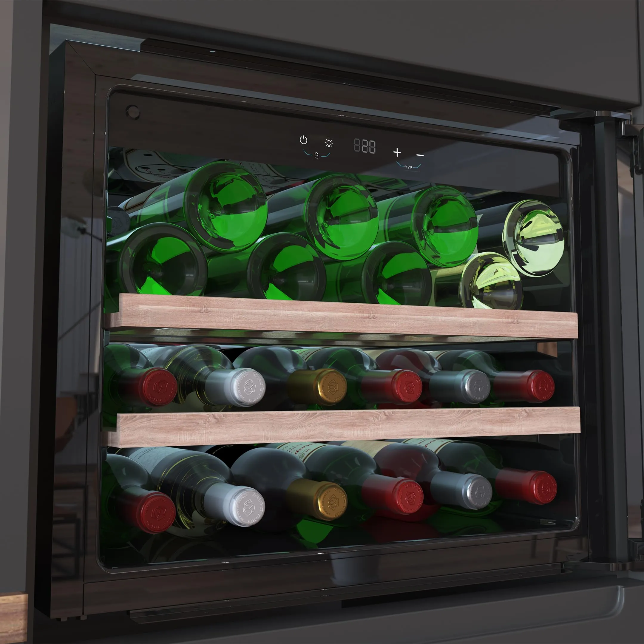 Cecotec Bolero Grandsommelier Bi 28000 Touch Black Compressor Cantinetta Integrabile 28 Bottiglie - immagine 7