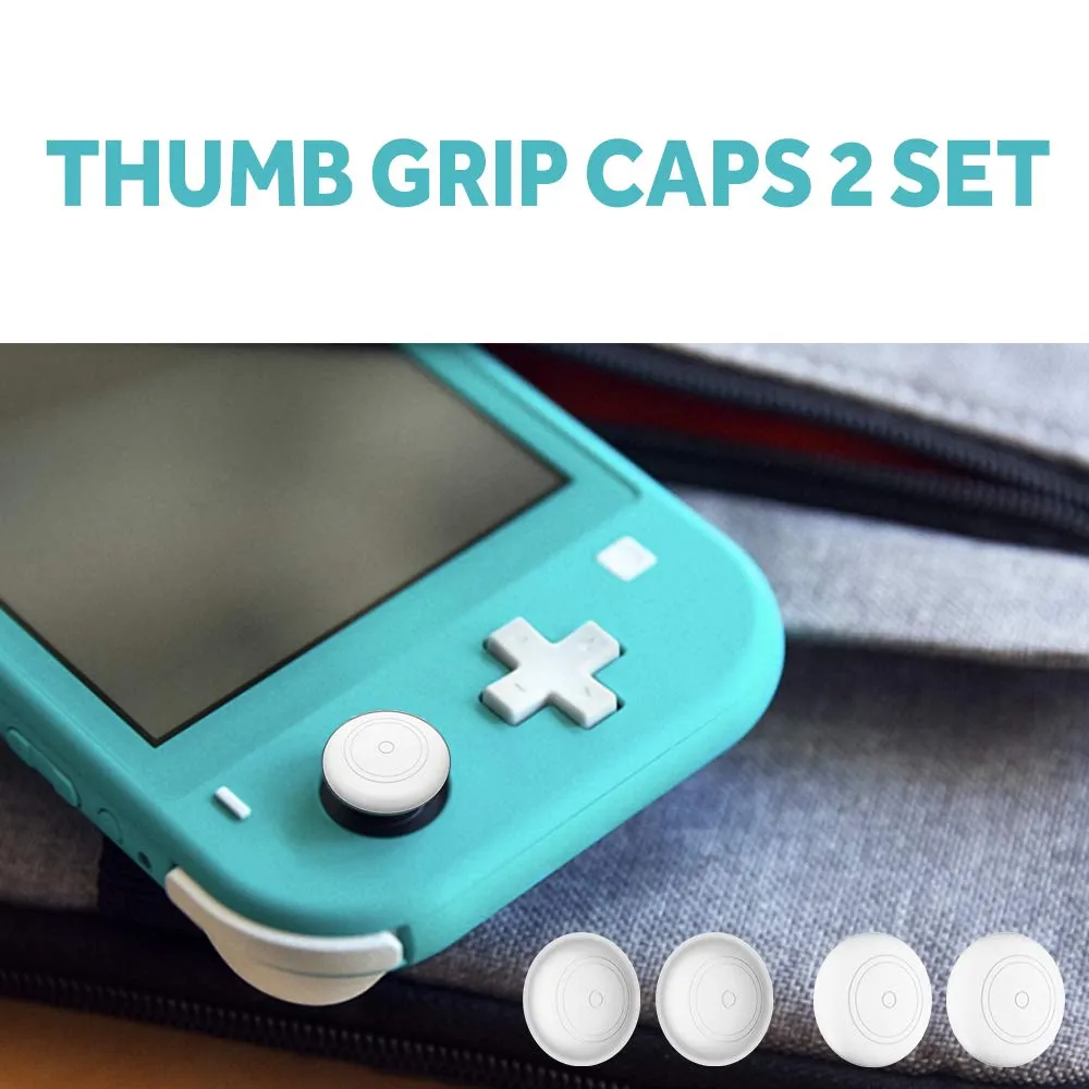 GeeRic 8-in-1 Kit Compatibile per Switch Lite, 2 Vetri Temperati, Cover, 4 Thumb Grips e Borsa Accessori - Giallo - immagine 7