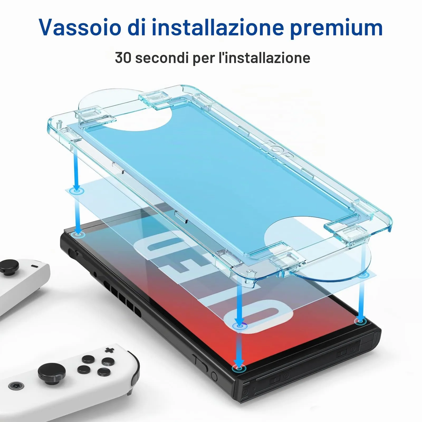 amFilm OneTouch Vetro Temperato per Nintendo Switch OLED - immagine 2