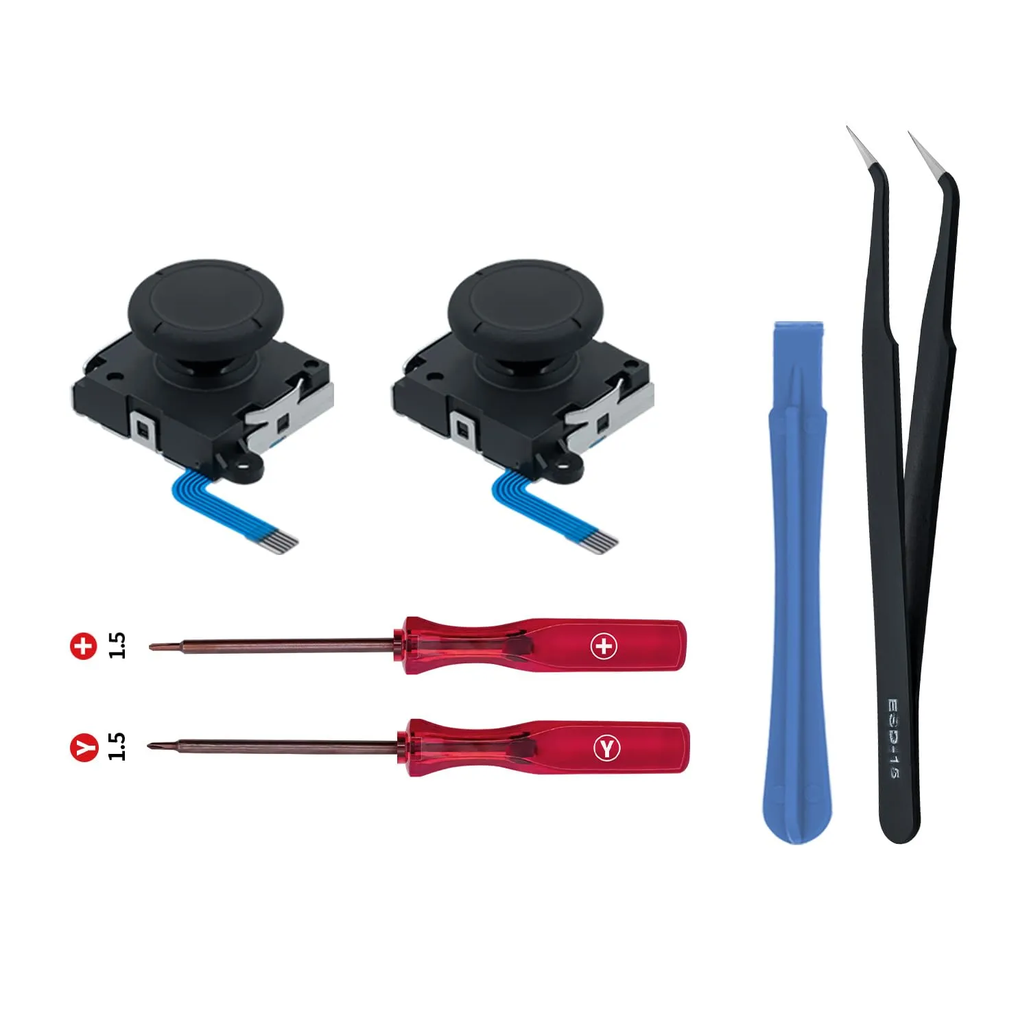 Wigearss Kit di Sostituzione Joystick Analogico e Strumenti di Riparazione per Nintendo Switch, Switch OLED e Switch Lite - immagine 1