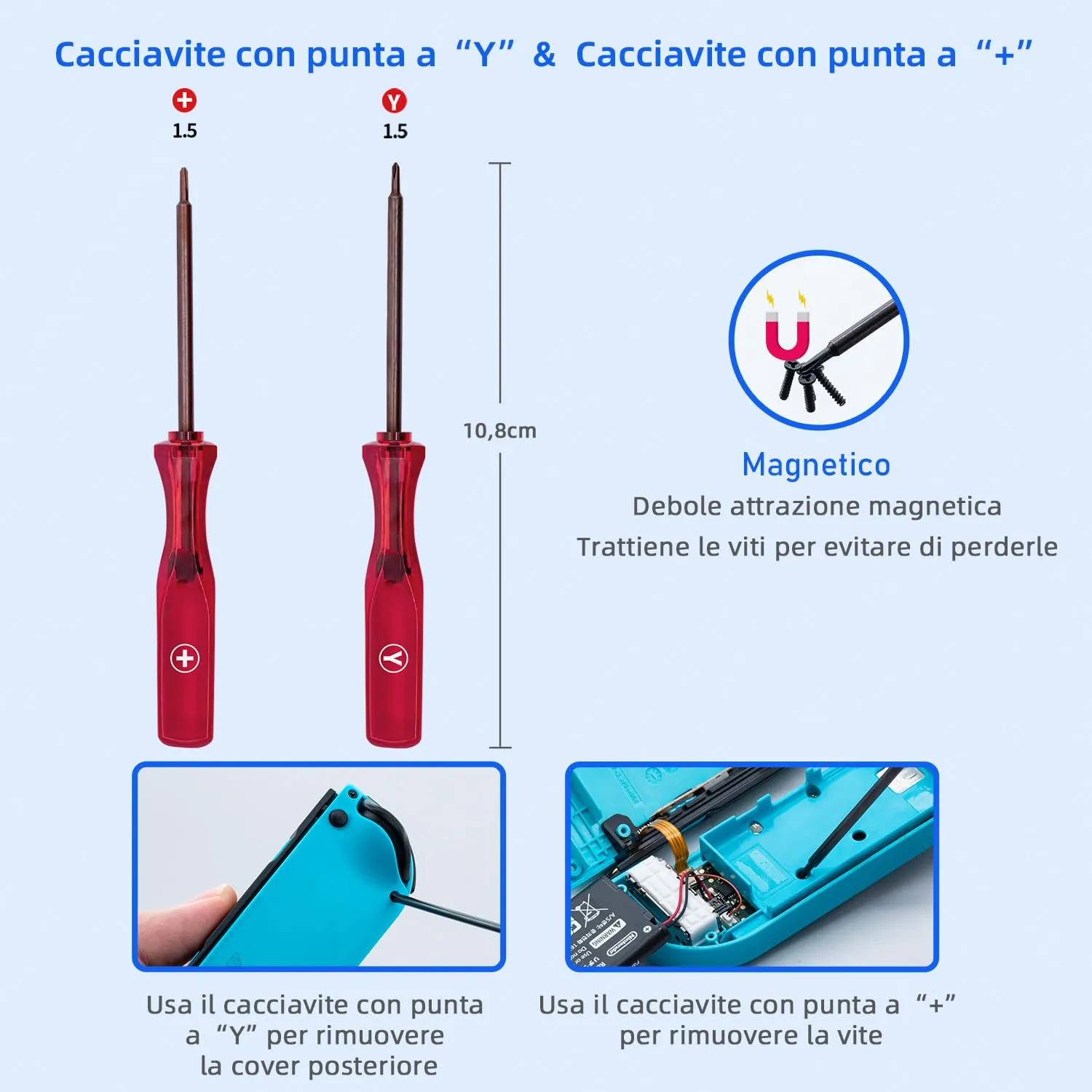 Wigearss Kit di Sostituzione Joystick Analogico e Strumenti di Riparazione per Nintendo Switch, Switch OLED e Switch Lite - immagine 5