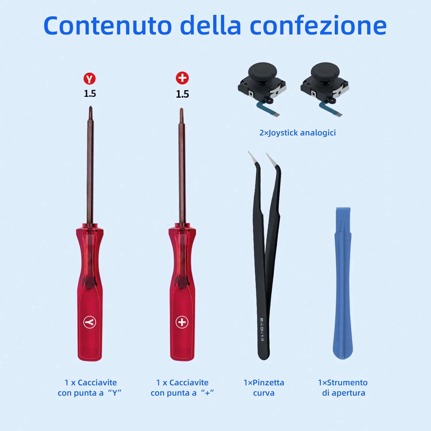 Wigearss Kit di Sostituzione Joystick Analogico e Strumenti di Riparazione per Nintendo Switch, Switch OLED e Switch Lite - immagine 8