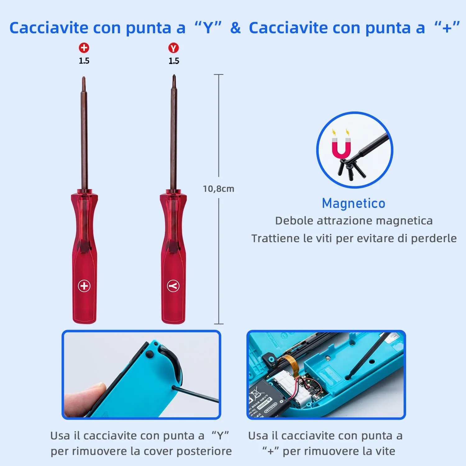 Wigearss Kit Sostituzione Joystick Analogico e Strumenti di Riparazione per Nintendo Switch, Switch OLED Joy-Con e Switch Lite - immagine 4