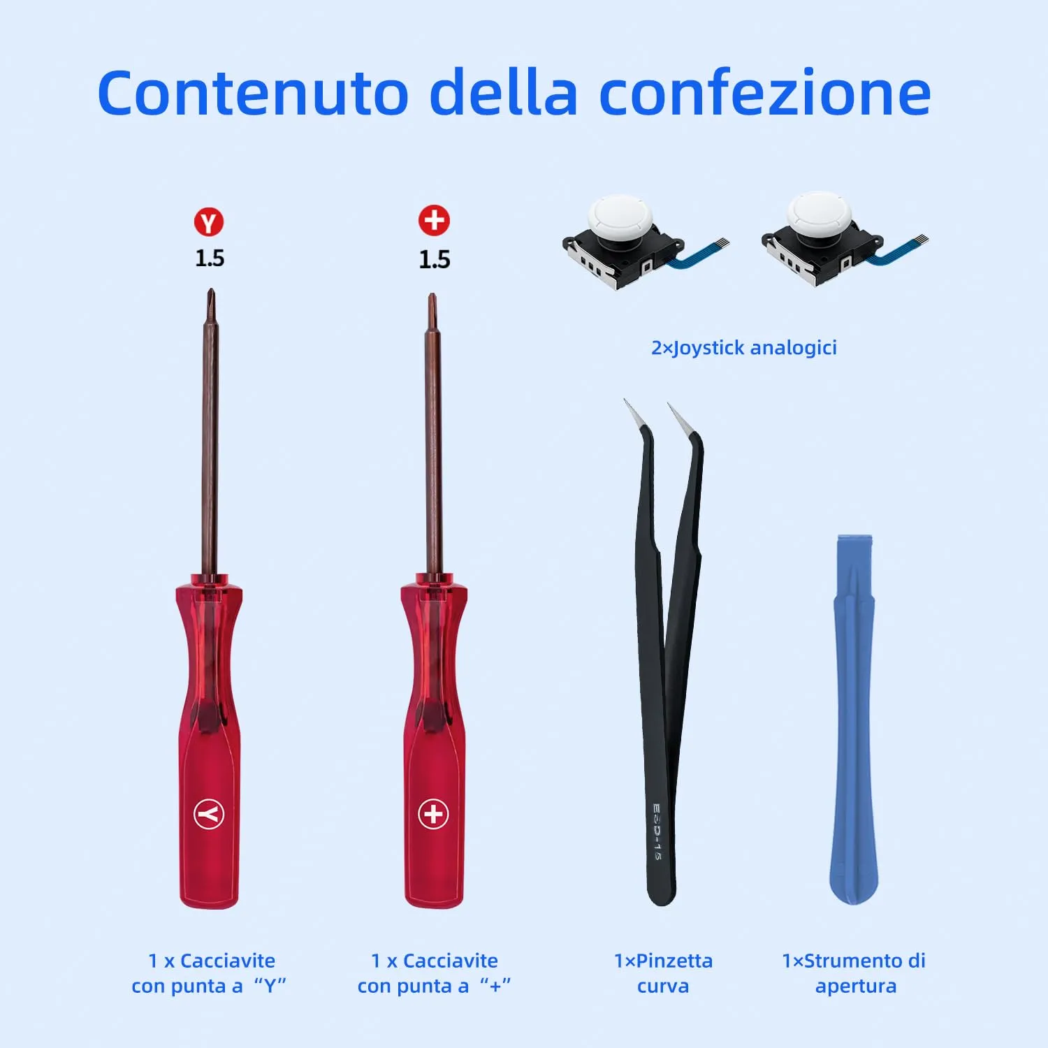 Wigearss Kit Sostituzione Joystick Analogico e Strumenti di Riparazione per Nintendo Switch, Switch OLED Joy-Con e Switch Lite - immagine 8