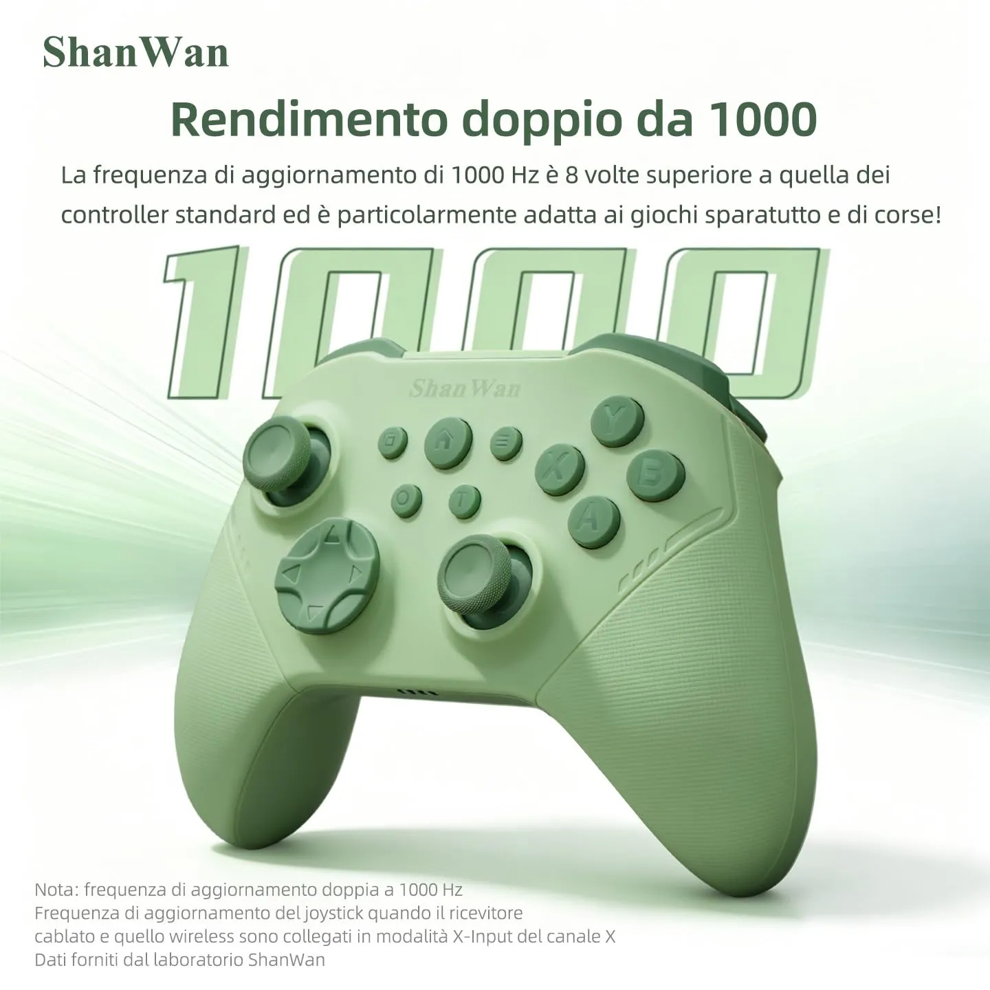 ShanWan Wireless Gaming Controller with Hall Effect Joysticks, Bluetooth/2.4G for Switch 1/2, PC Steam, Android and iPhone - immagine 4