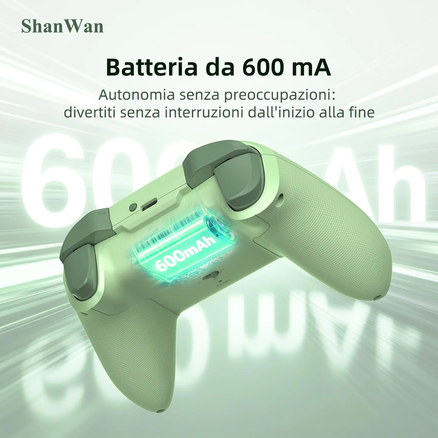 ShanWan Wireless Gaming Controller with Hall Effect Joysticks, Bluetooth/2.4G for Switch 1/2, PC Steam, Android and iPhone - immagine 7