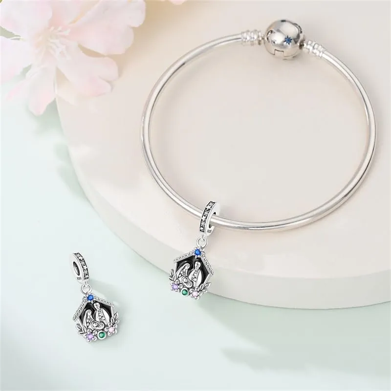 TINSLO Bead Charm Ciondolo Argento Sterling 925 con Cubic Zirconia per Braccialetti e Collane Europei - immagine 3