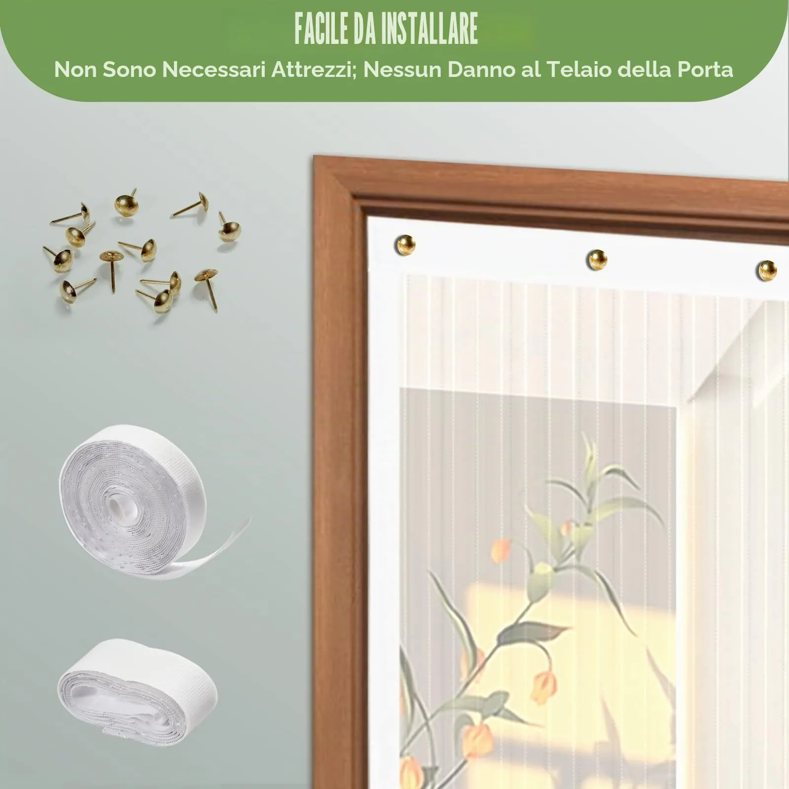 Meet Beauty Zanzariera Magnetica per Porte, 85 x 195 cm, Bianco - immagine 8