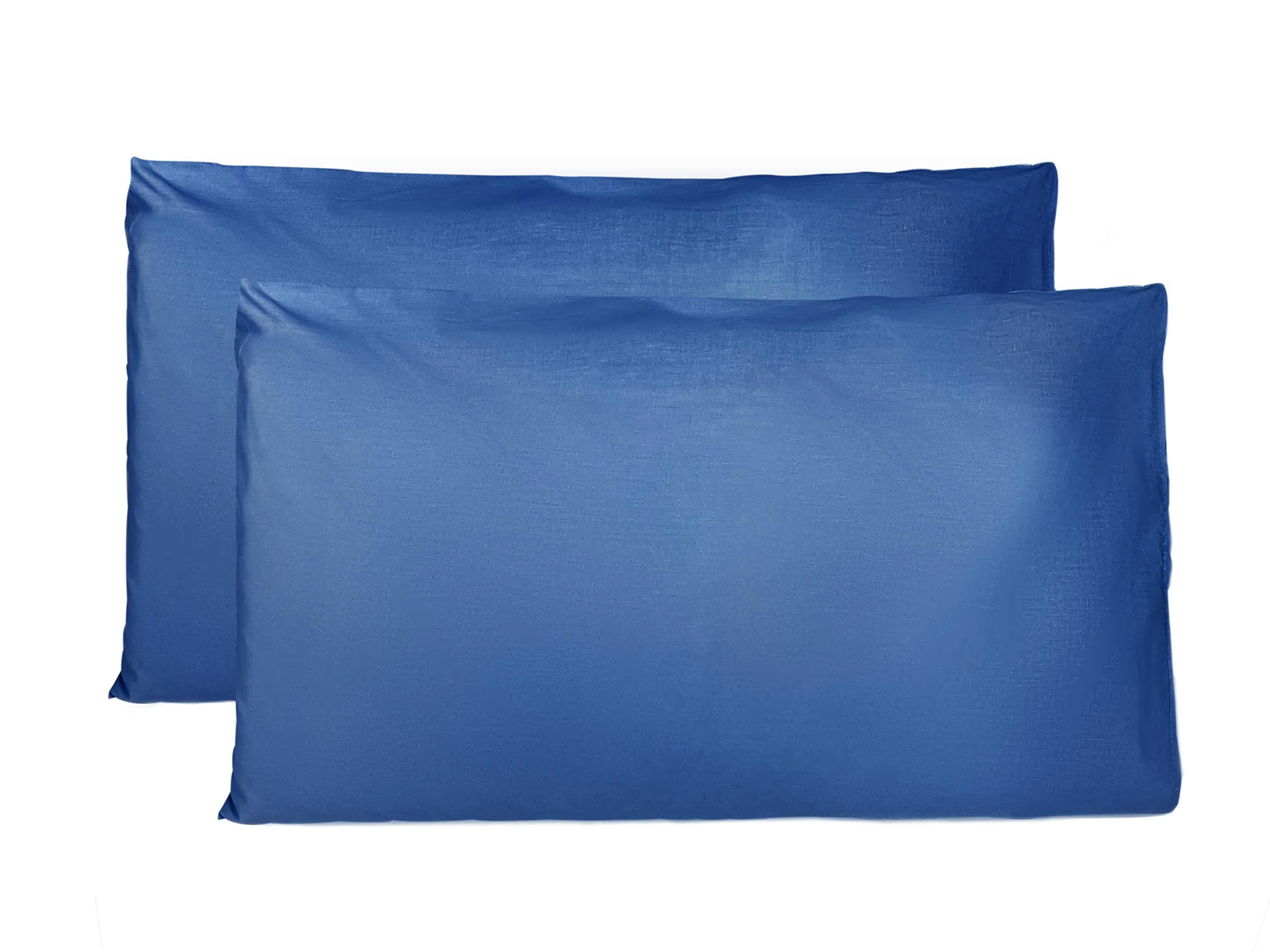 FARFALLAROSSA Coppia di Federe 100% Cotone, Chiusura a Busta, 50x80 cm, Blu Reale - immagine 1