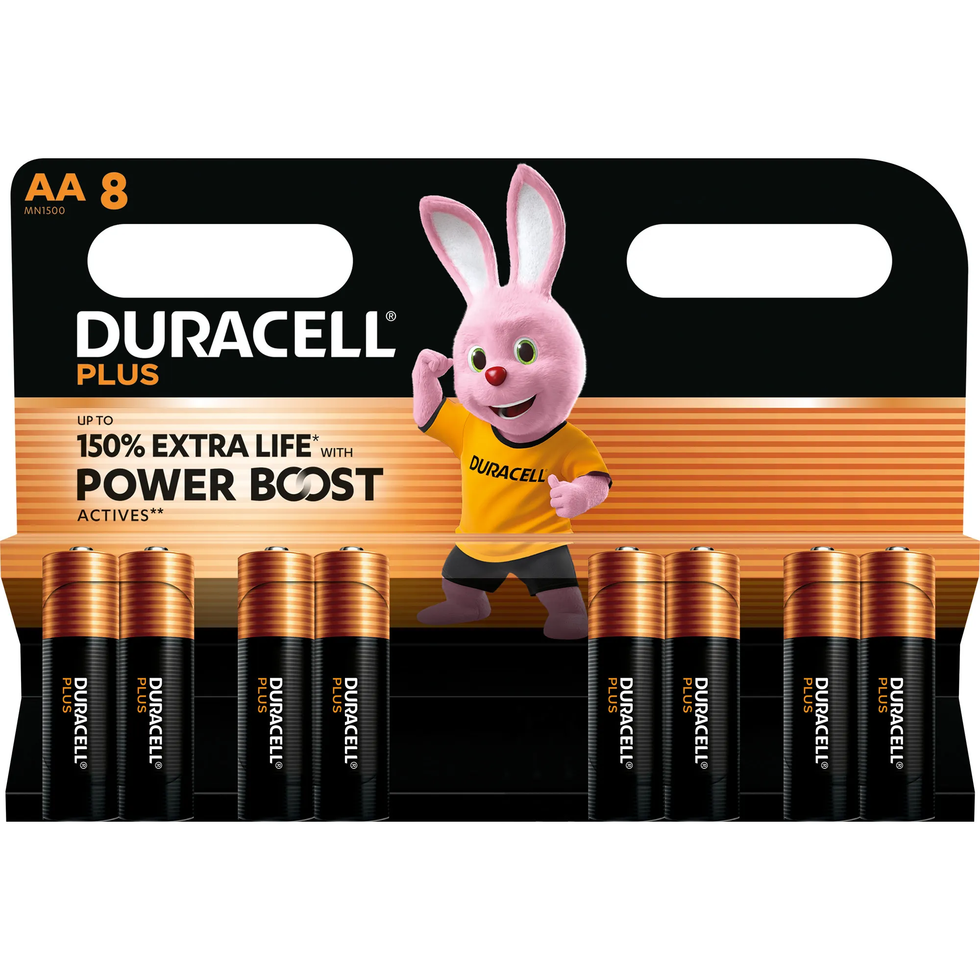 Duracell AA Batterie Alcaline Plus 1.5V LR06 (Confezione da 8) - immagine 1