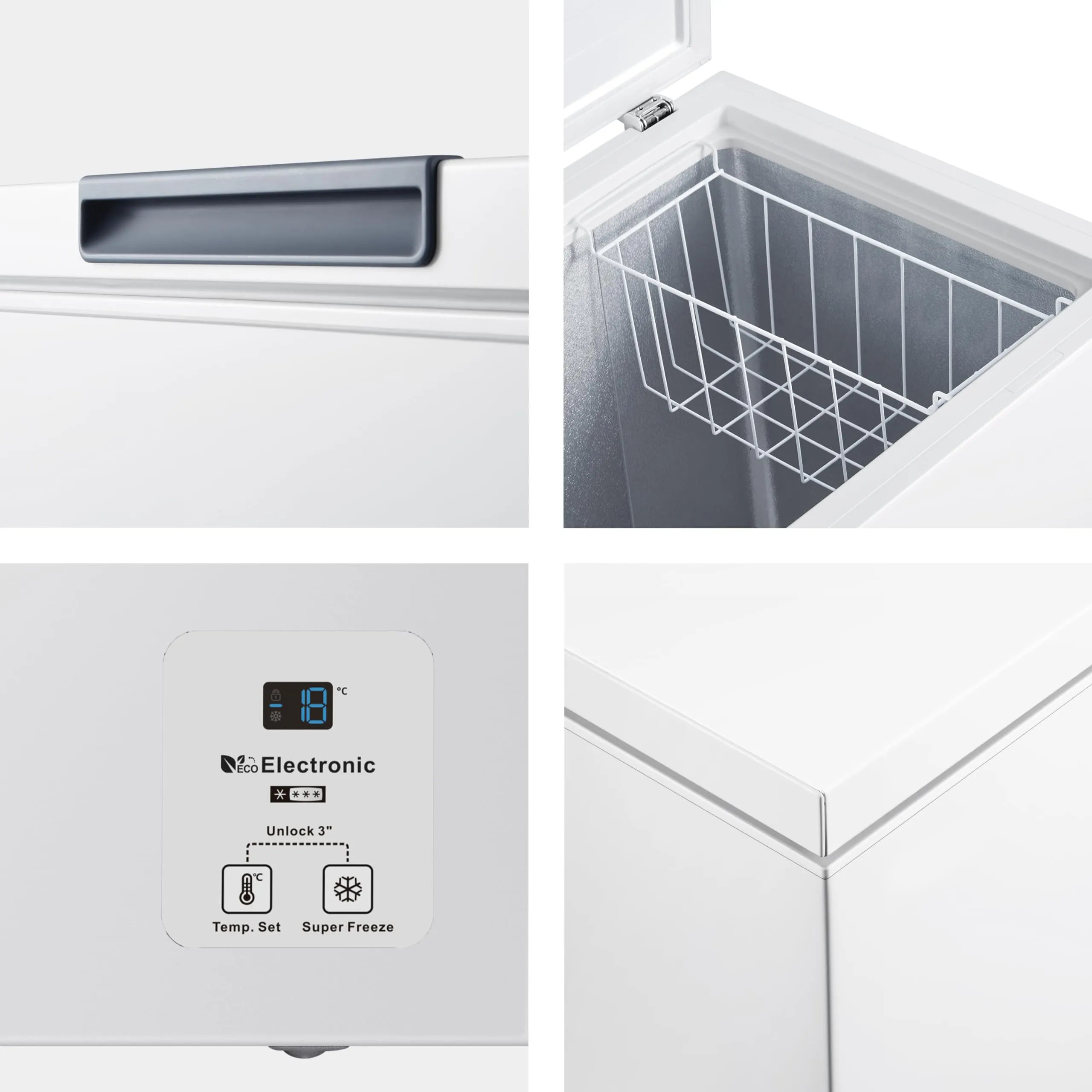 Hisense MCF248E Congelatore orizzontale a pozzetto 248 litri, Bianco - immagine 4