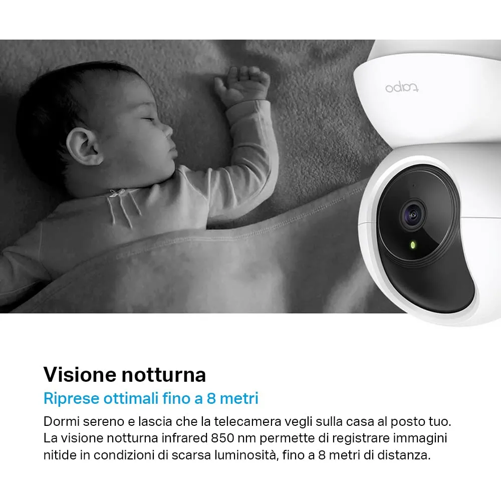 Tapo C210 2K 3MP WiFi Indoor Surveillance Camera 360° PTZ - immagine 6